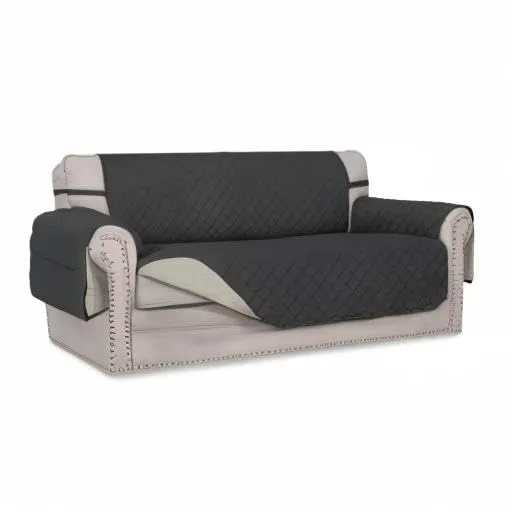Easy-Going Copridivano Reversibile per Animali Domestici, Oversized Loveseat, Grigio Scuro/Beige - immagine 7