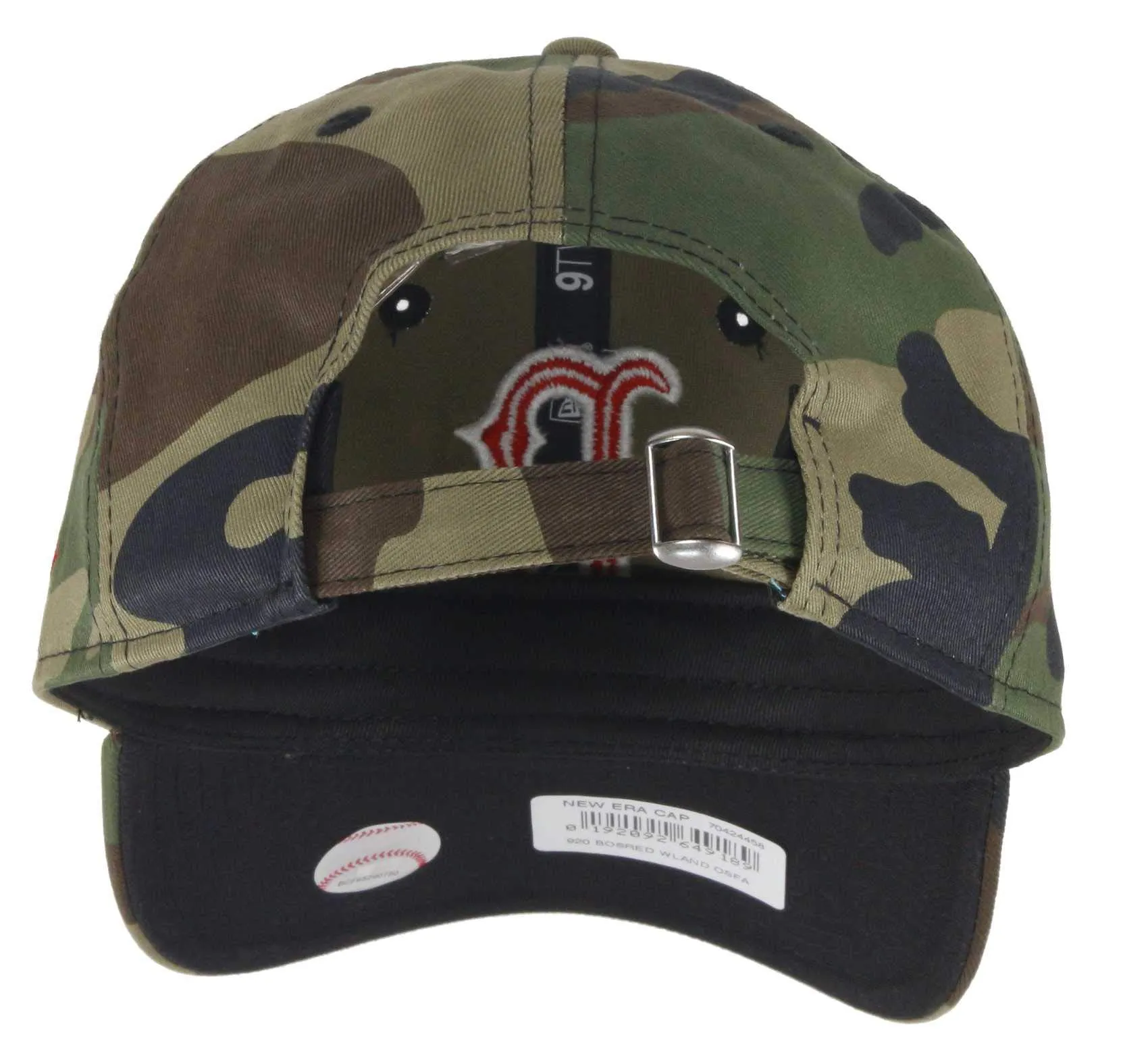 New Era Boston Red Sox 9TWENTY Adjustable Cap MLB Essential Woodland Camouflage - One Size - immagine 2