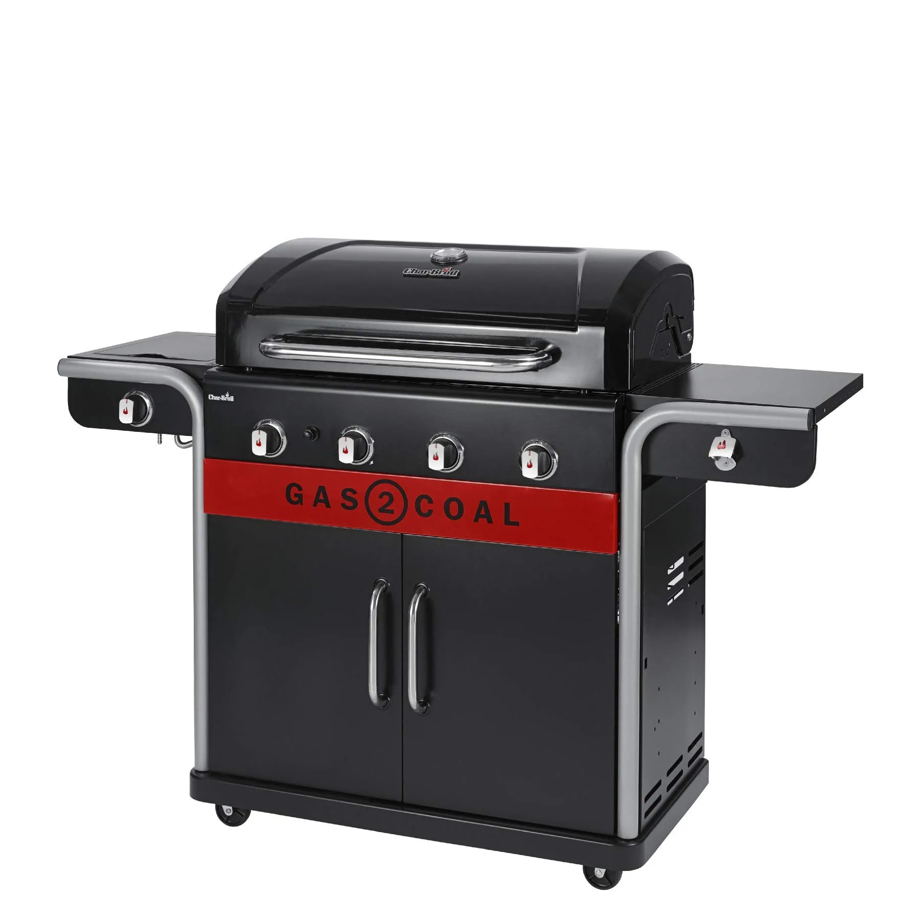 Char-Broil Gas2Coal 2.0 440 Hybrid Gas and Charcoal Grill, 4 Burners - immagine 3