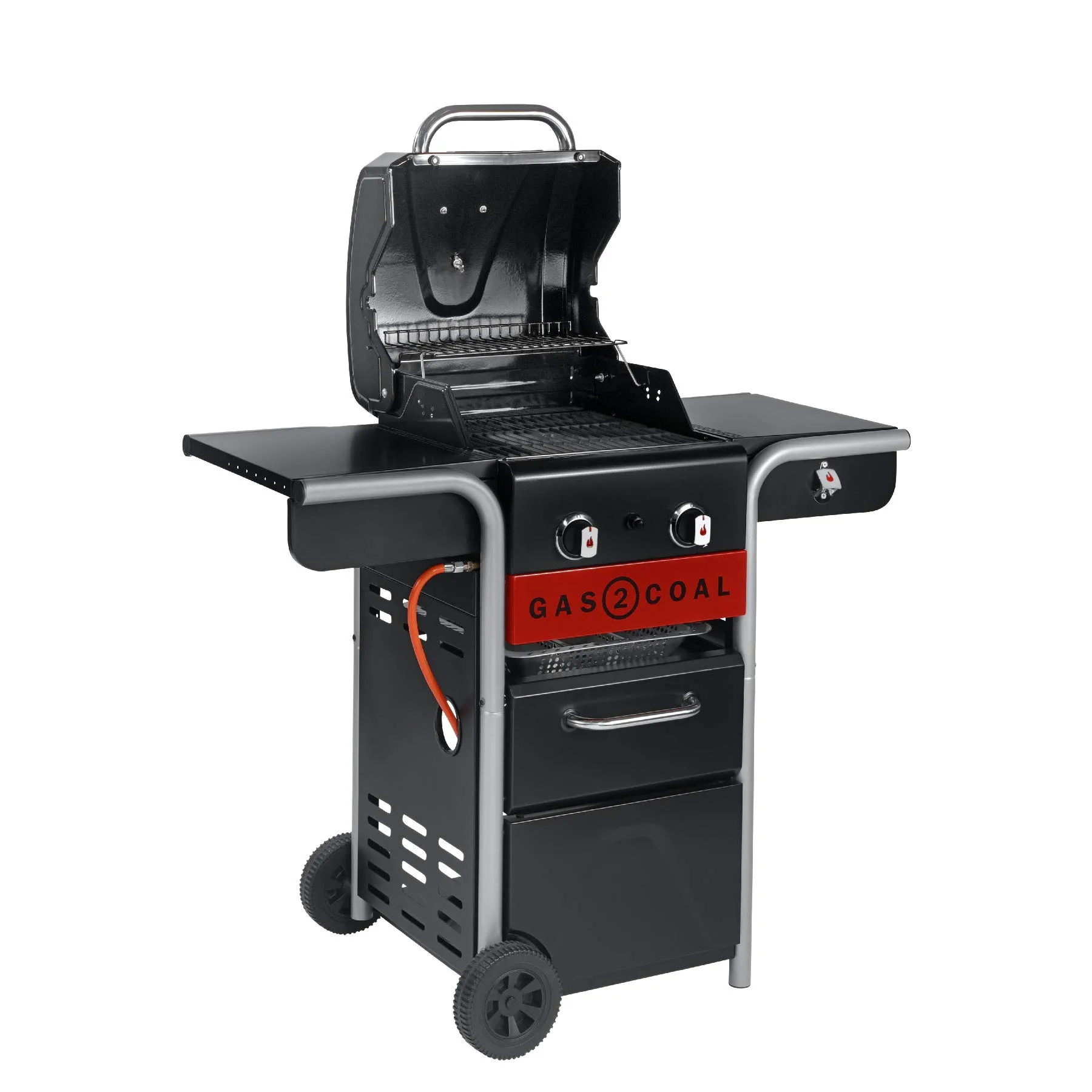 Char-Broil Gas2Coal 2.0 210 Barbecue Ibrido Gas e Carbone, 2 Bruciatori - immagine 5