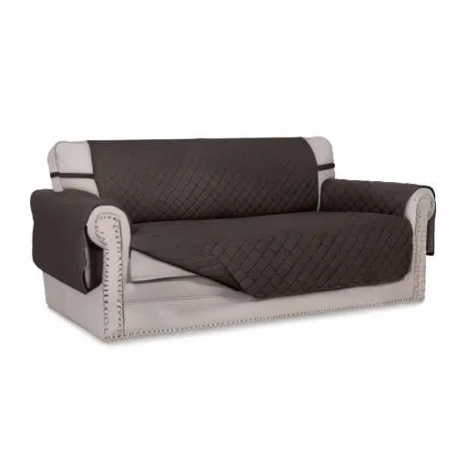 Easy-Going Copridivano Reversibile con 2 Cuscini, Oversized Loveseat, Cioccolato/Cioccolato - immagine 8