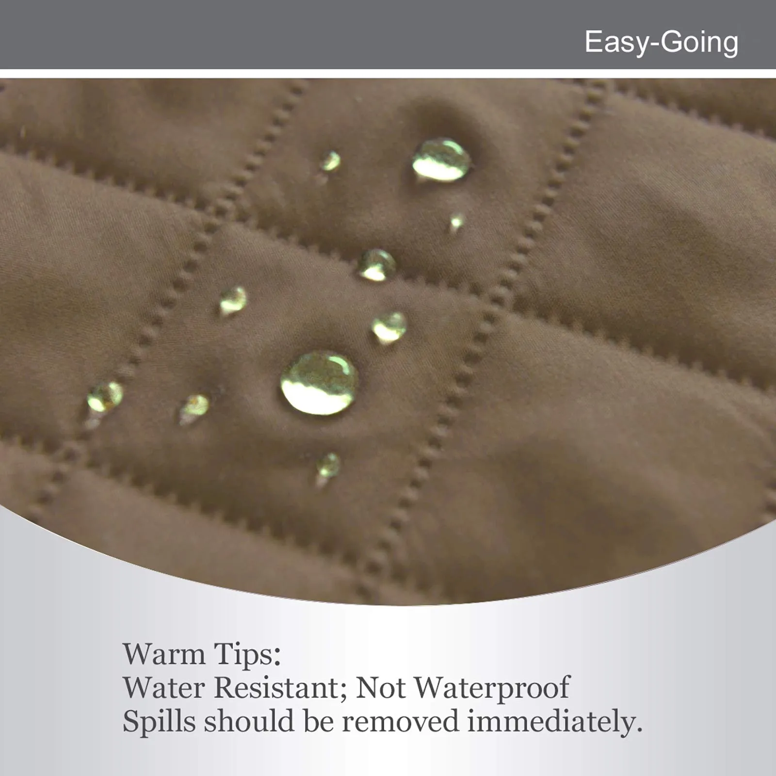 Easy-Going Copridivano Reversibile per Divano a 2 Posti con Cinghie Elastiche, Cammello/Avorio - immagine 5