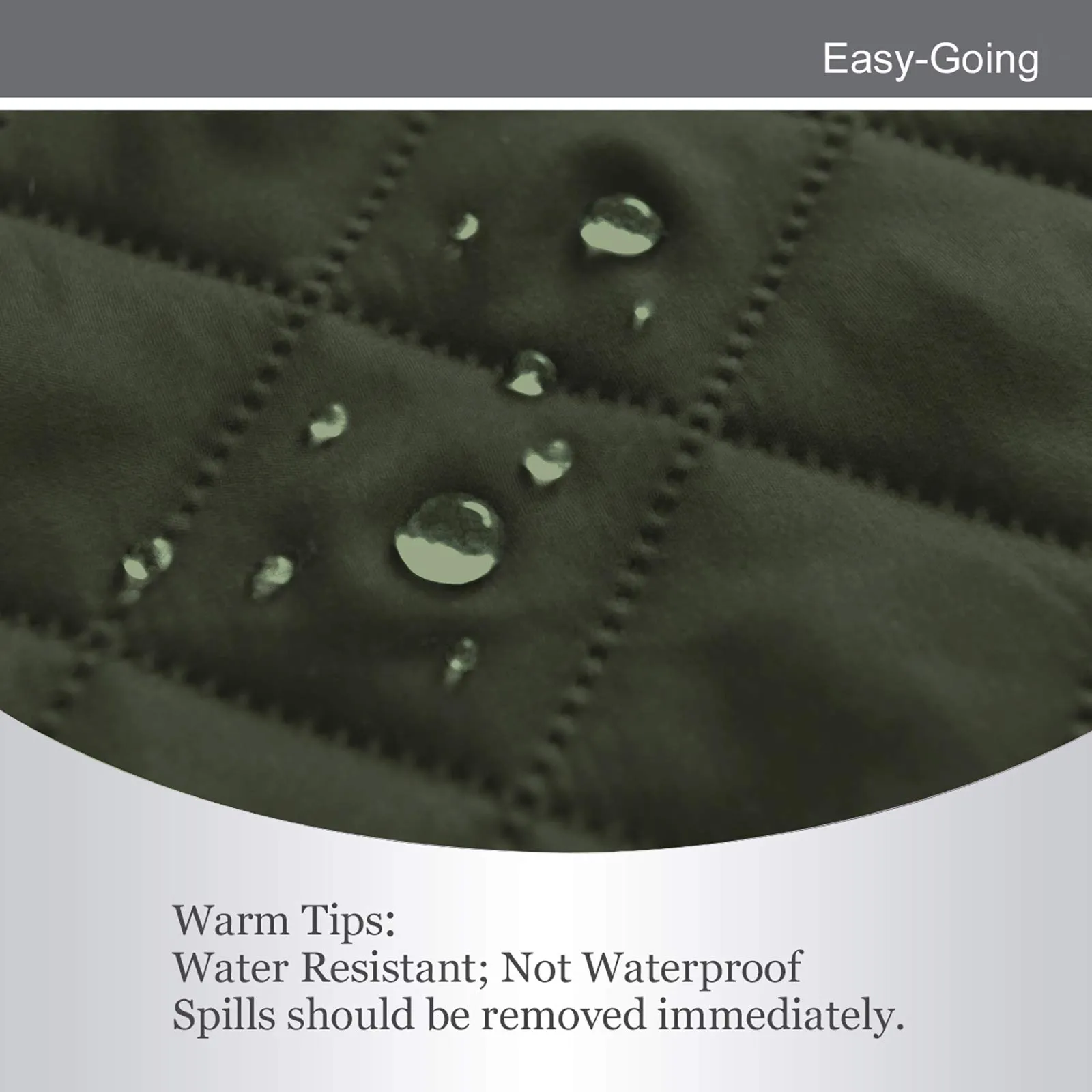 Easy-Going Fodera Reversibile per Divano a 2 Posti, Verde Militare/Beige - immagine 5