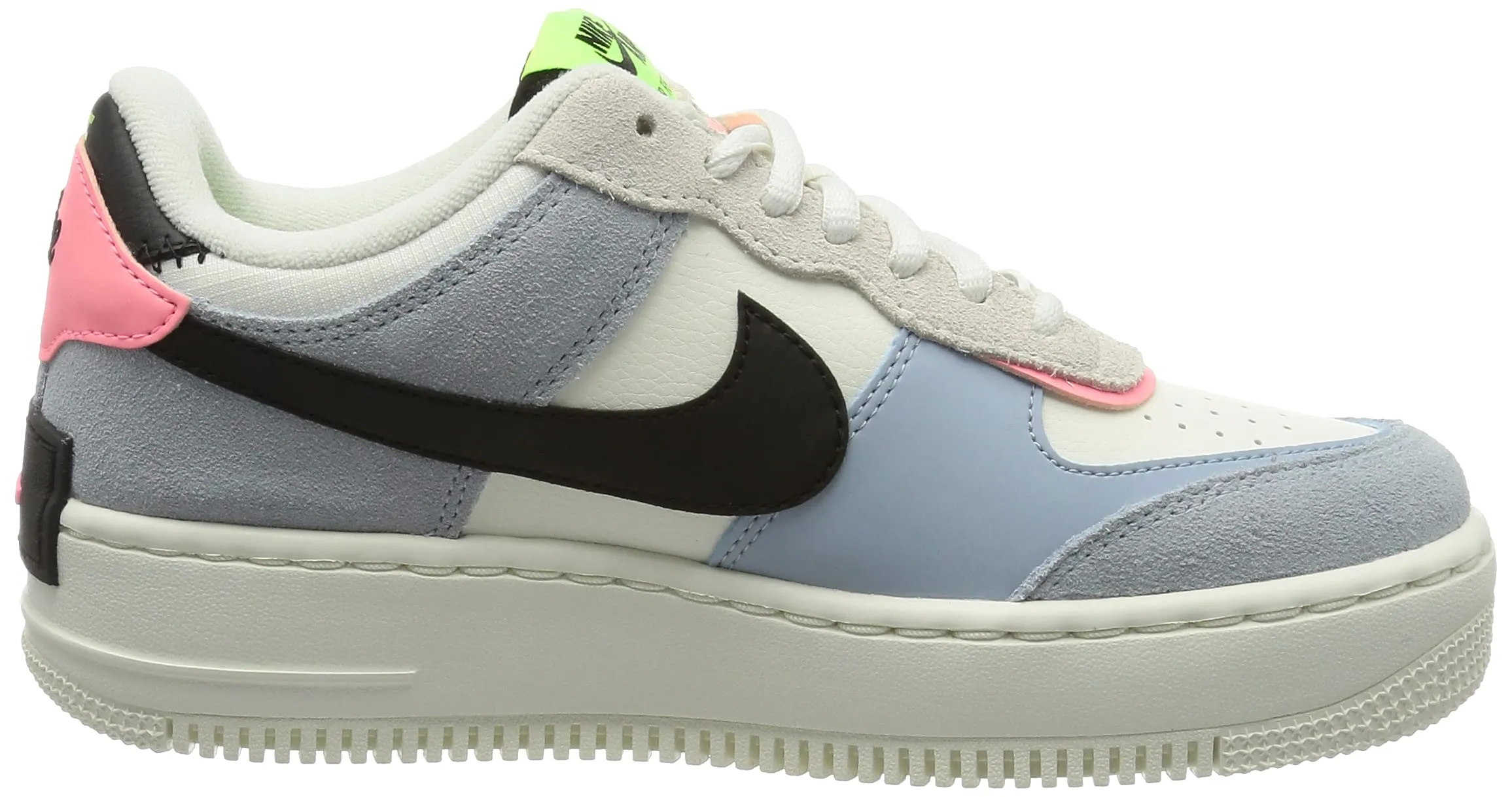 Nike W Air Force 1 Sage Low LX CU8591-101 Sail Black Sunset Pulse Lt Armory Blue Electric Green Sail - immagine 6