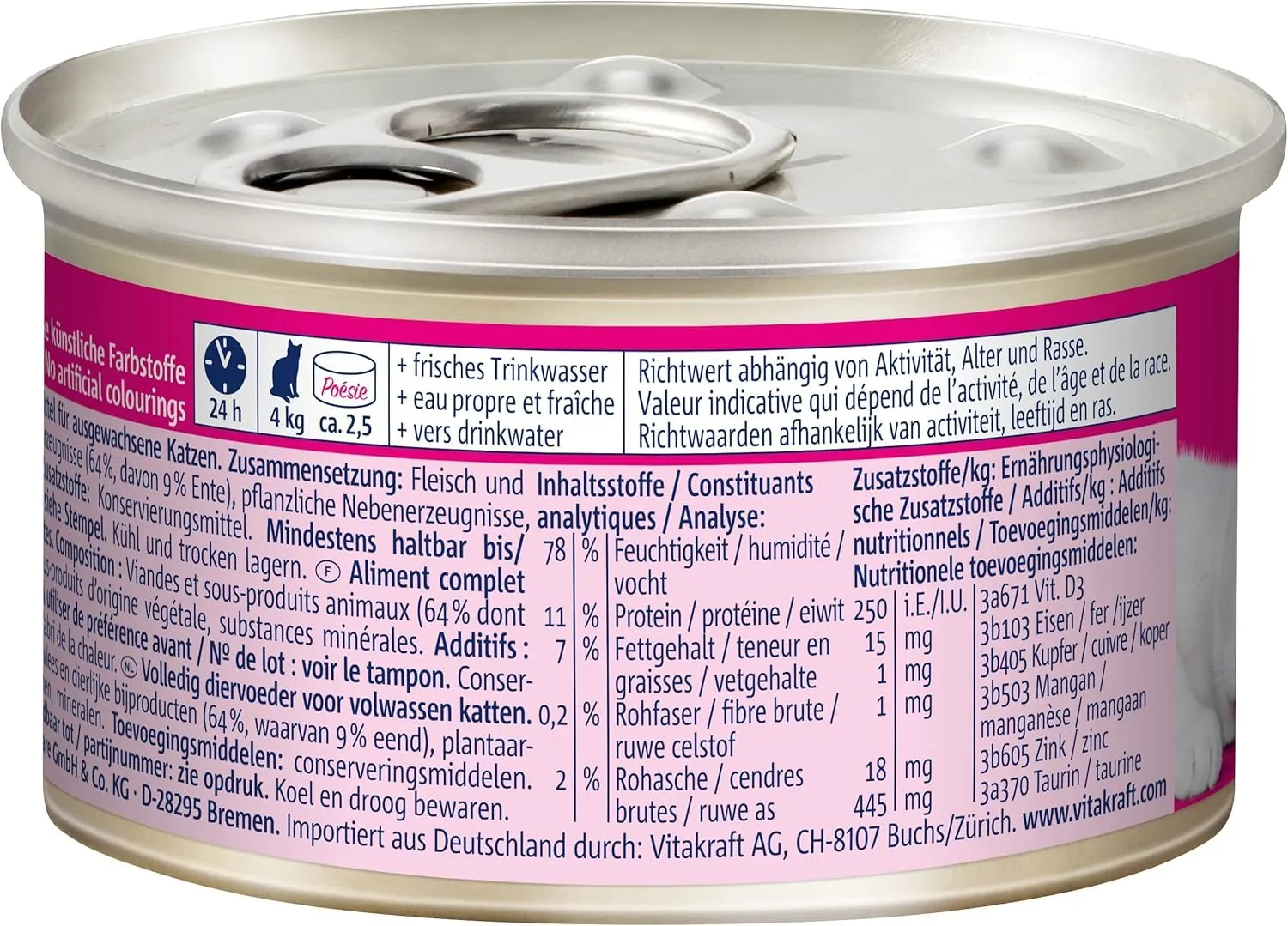 Vitakraft Poésie Mousse con Anatra, Alimento Umido per Gatti, 12x85g - immagine 3