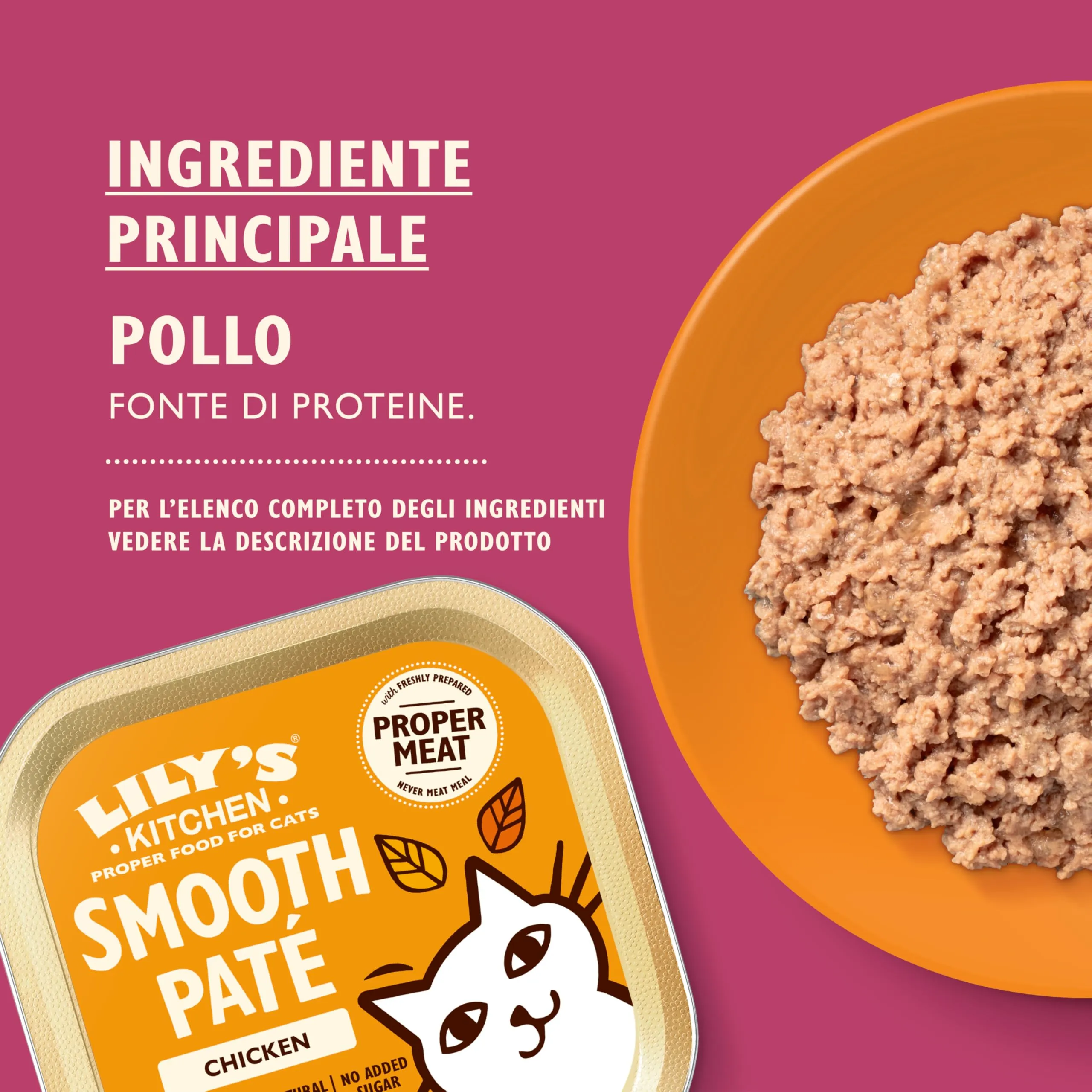 Lily's Kitchen Paté naturale per gatti adulti al pollo, senza cereali (19 x 85g) - immagine 3