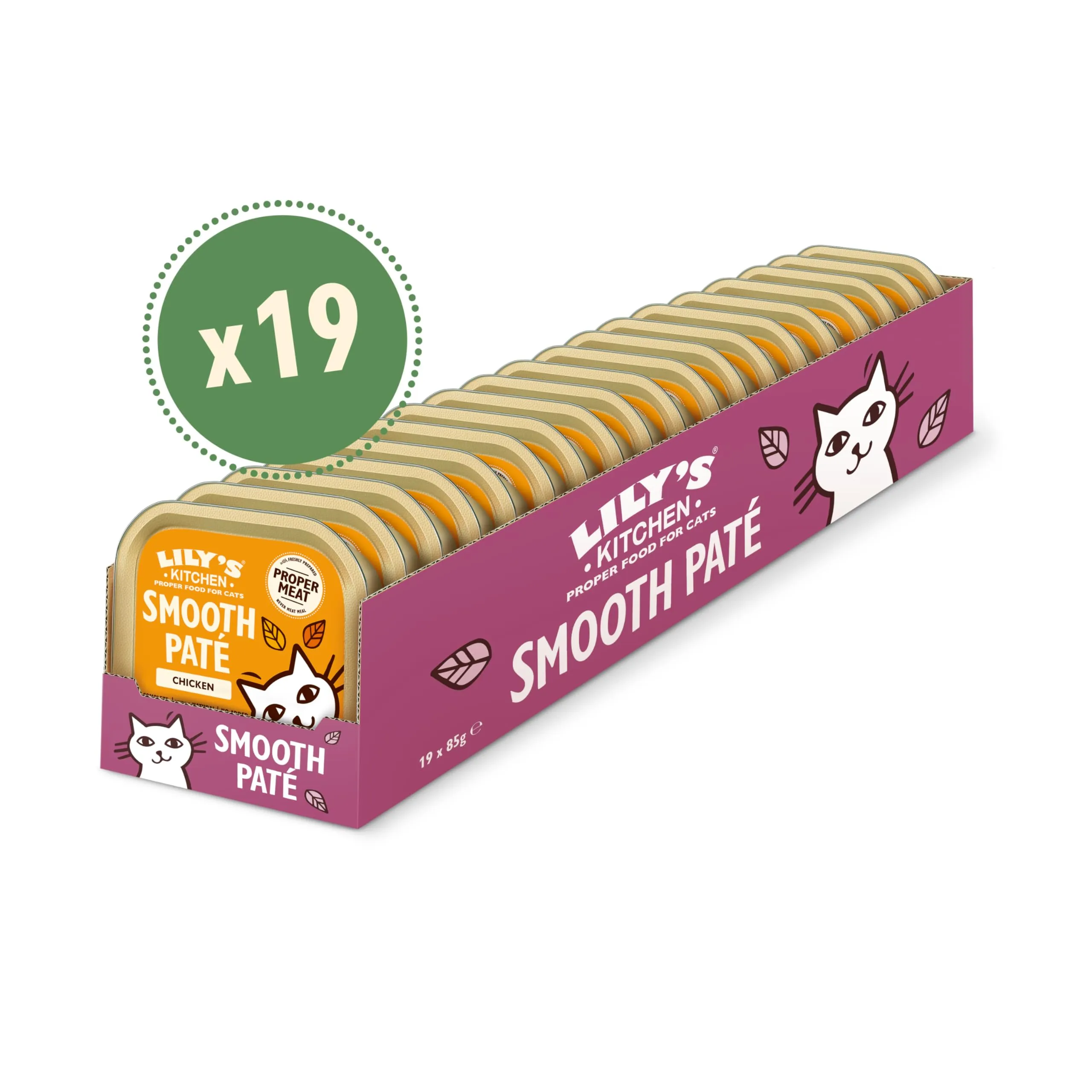 Lily's Kitchen Paté naturale per gatti adulti al pollo, senza cereali (19 x 85g) - immagine 5