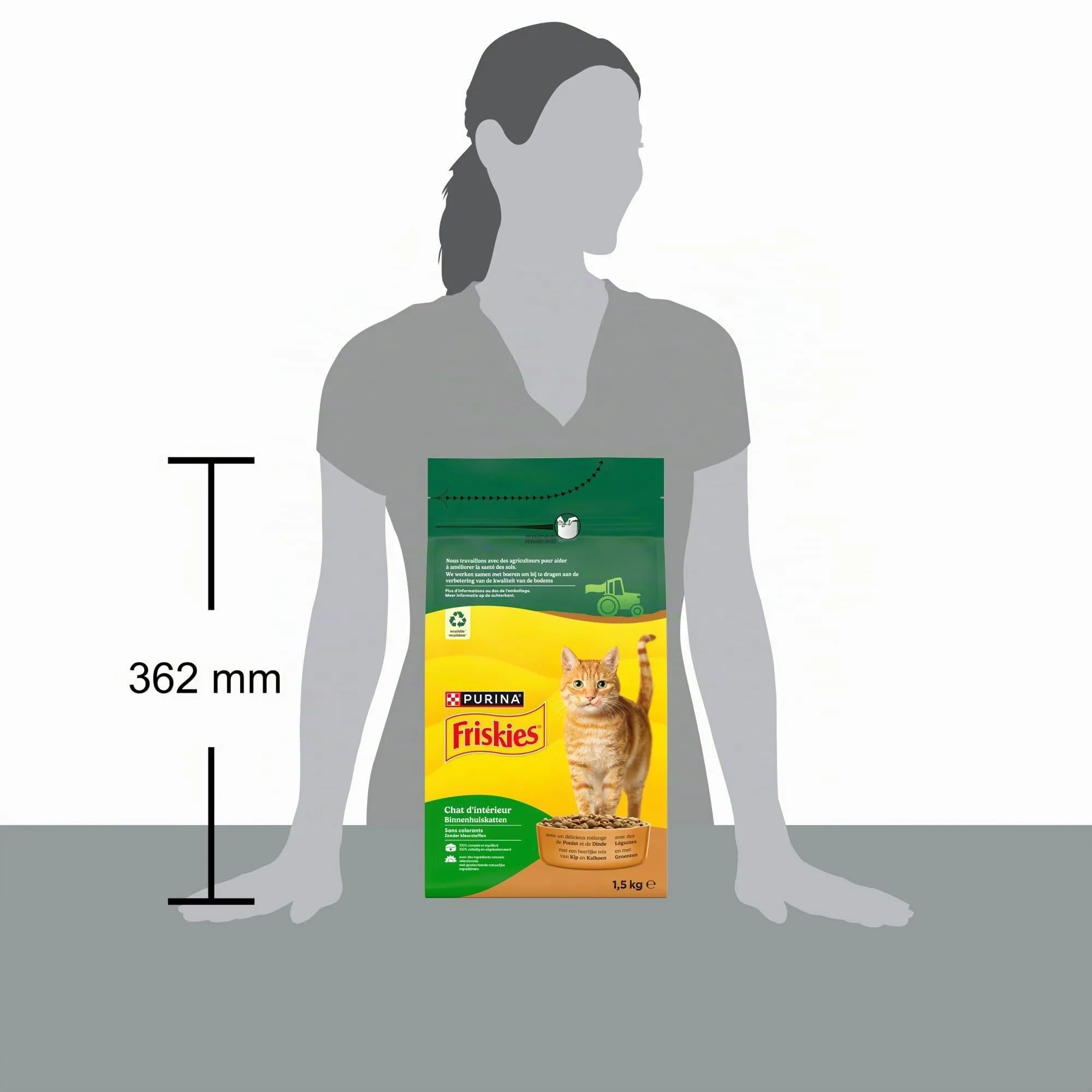 Friskies Gatto Indoor Crocchette Complete per Gatti Adulti al Pollo e Verdure, 1,5 kg - immagine 5