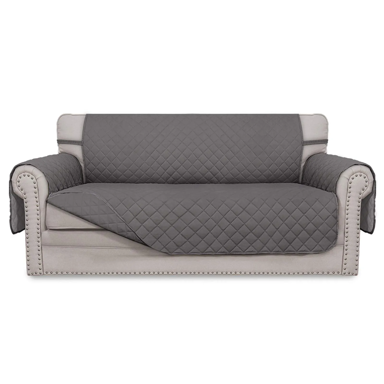 Easy-Going Copridivano Reversibile per Divanetto Oversize, Grigio/Grigio - immagine 1