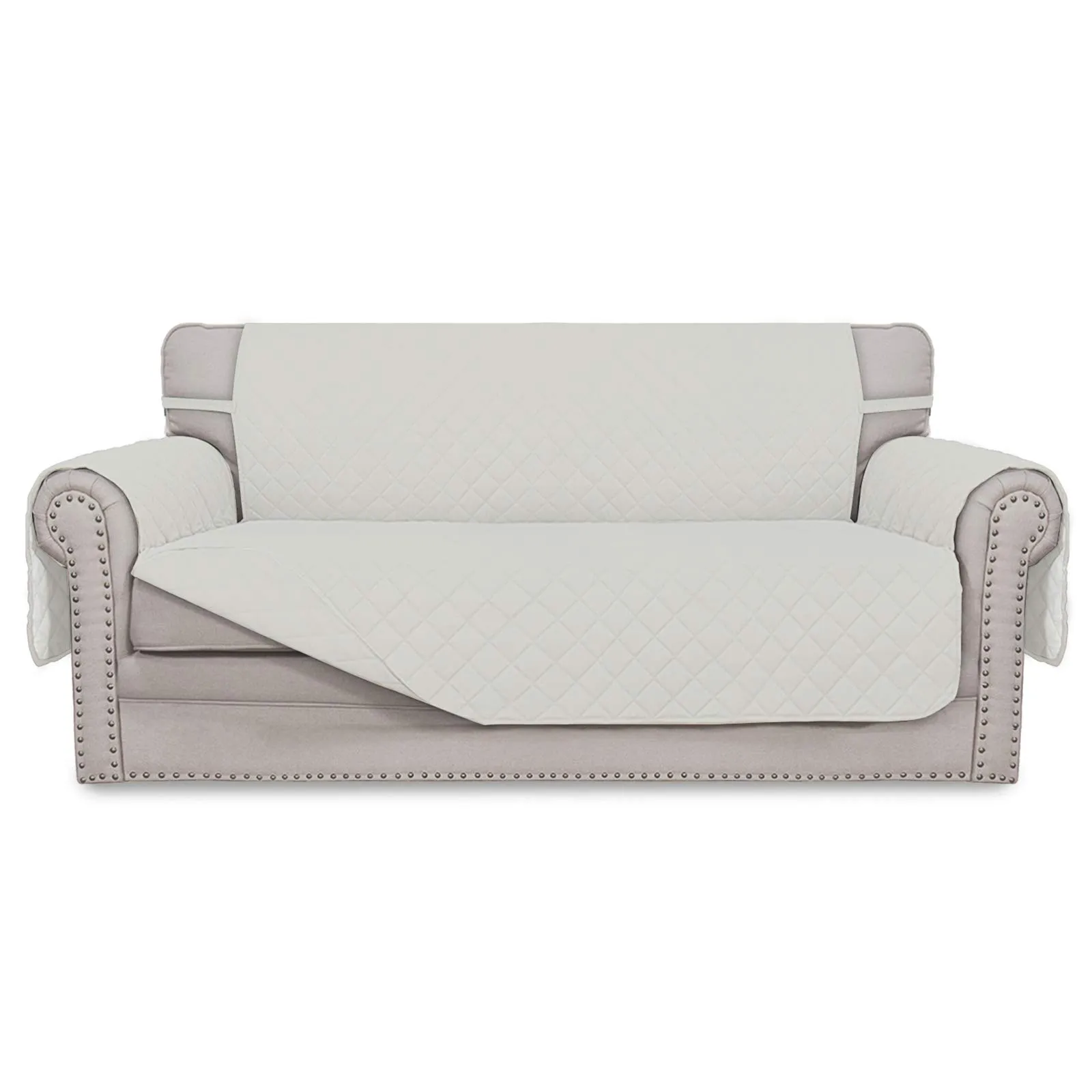 Easy-Going Copridivano Reversibile con 2 Cuscini, Oversized Loveseat, Avorio/Avorio - immagine 1