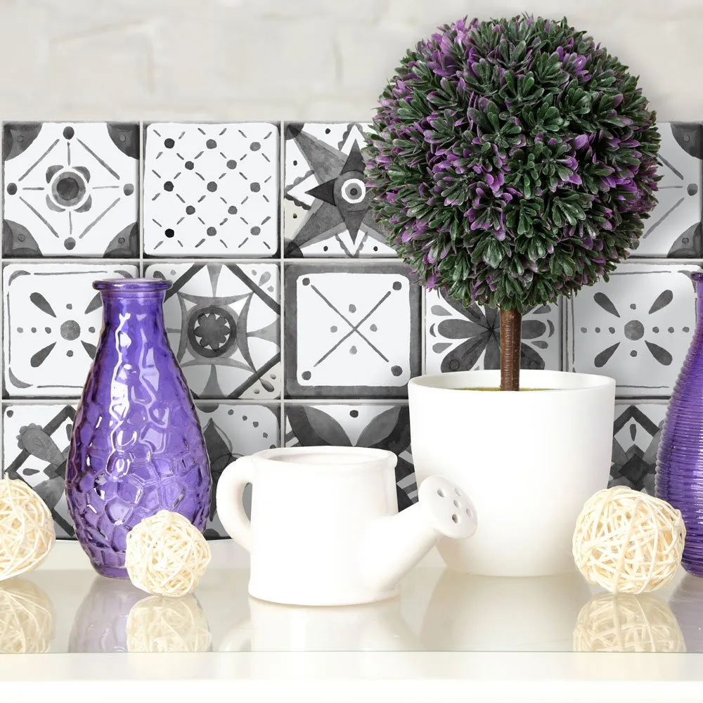 RE-COVERTILES Adesivi Piastrelle in PVC per Cucina e Bagno, 24 Pz 10x10 cm, PS00011 - immagine 1