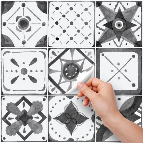 RE-COVERTILES Adesivi Piastrelle in PVC per Cucina e Bagno, 24 Pz 10x10 cm, PS00011 - immagine 2