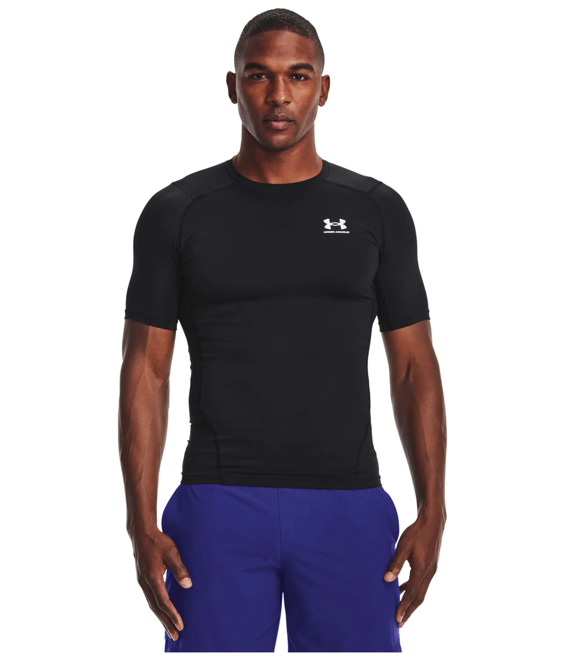 Under Armour Men's Heatgear Compression Shirt - Black/White, 4XL - immagine 1