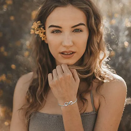Flongo Set Collana e Bracciali Infinito e Croce, Colore Argento - immagine 6