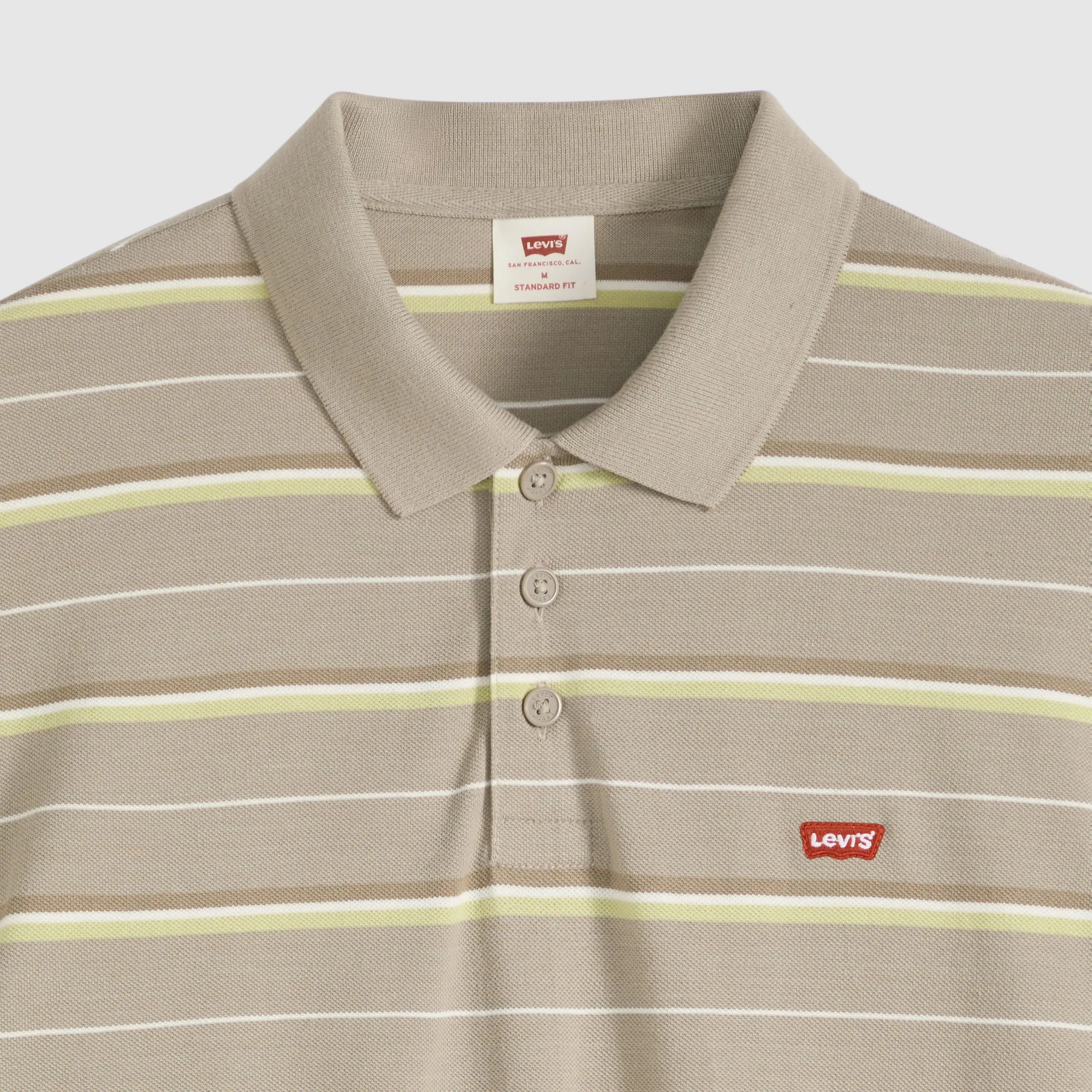 Levi's Housemark Polo da Uomo, Ros Stripe Vintage Khaki, L - immagine 6