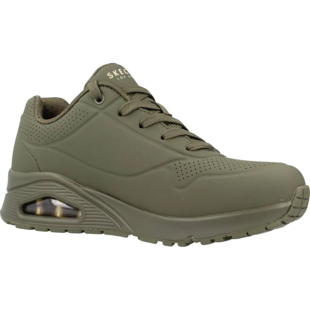Skechers Uno-Stand on Air 73690-OLV Women's Sneakers, Olive Durabuck Mesh, 39 EU - immagine 8
