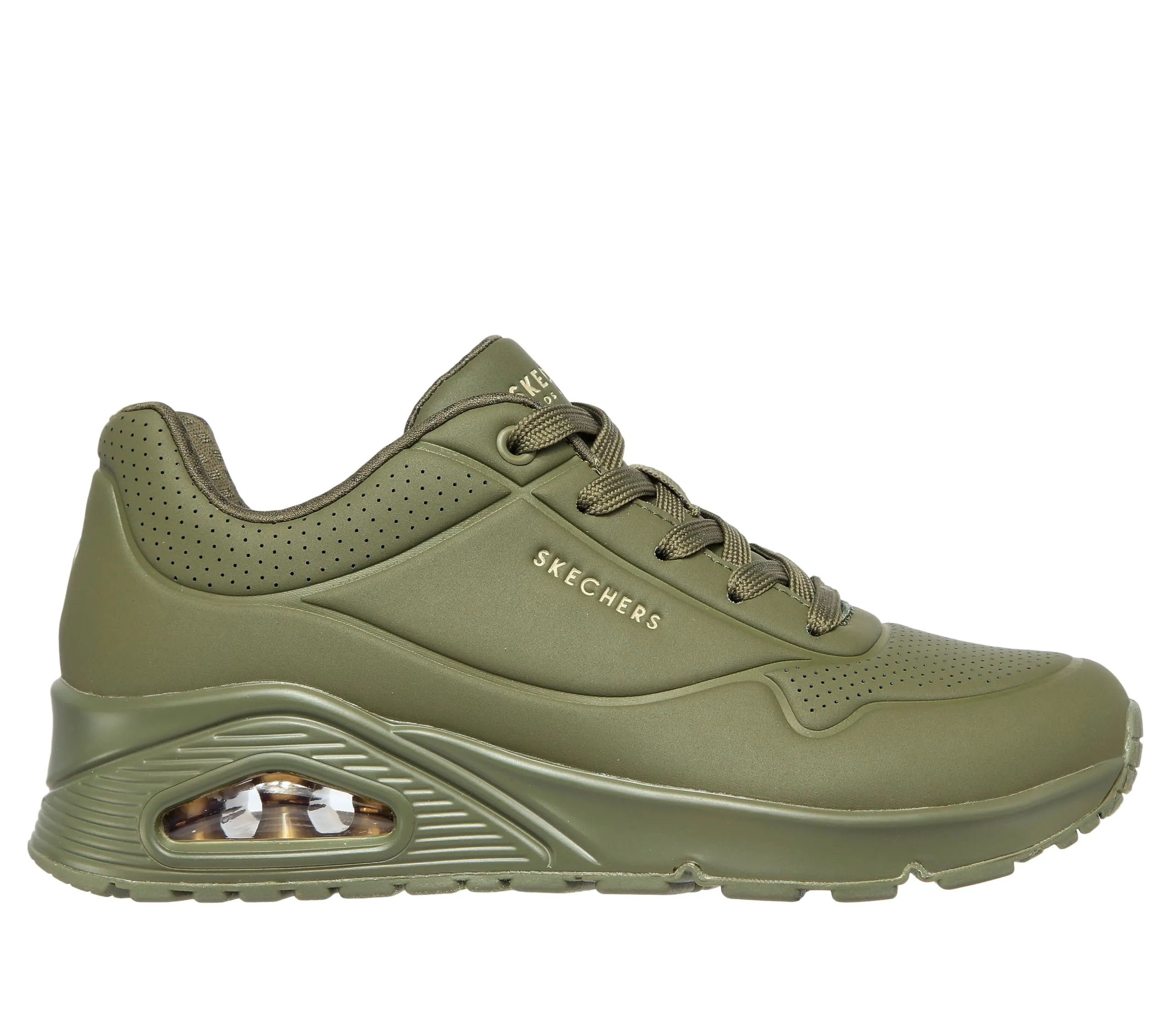 Skechers Uno Stand On Air, Scarpe da ginnastica Donna, Olive Durabuck, 38 EU - immagine 2