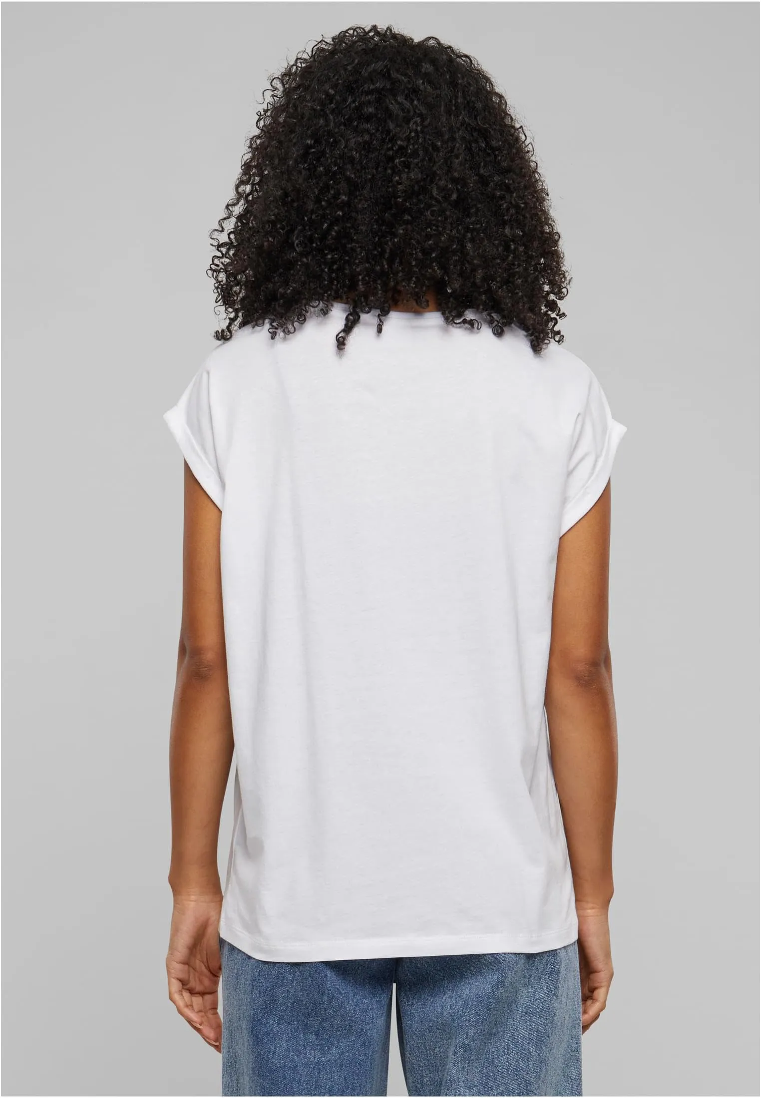 Urban Classics Women's Extended Shoulder T-Shirt - White, XL - immagine 8