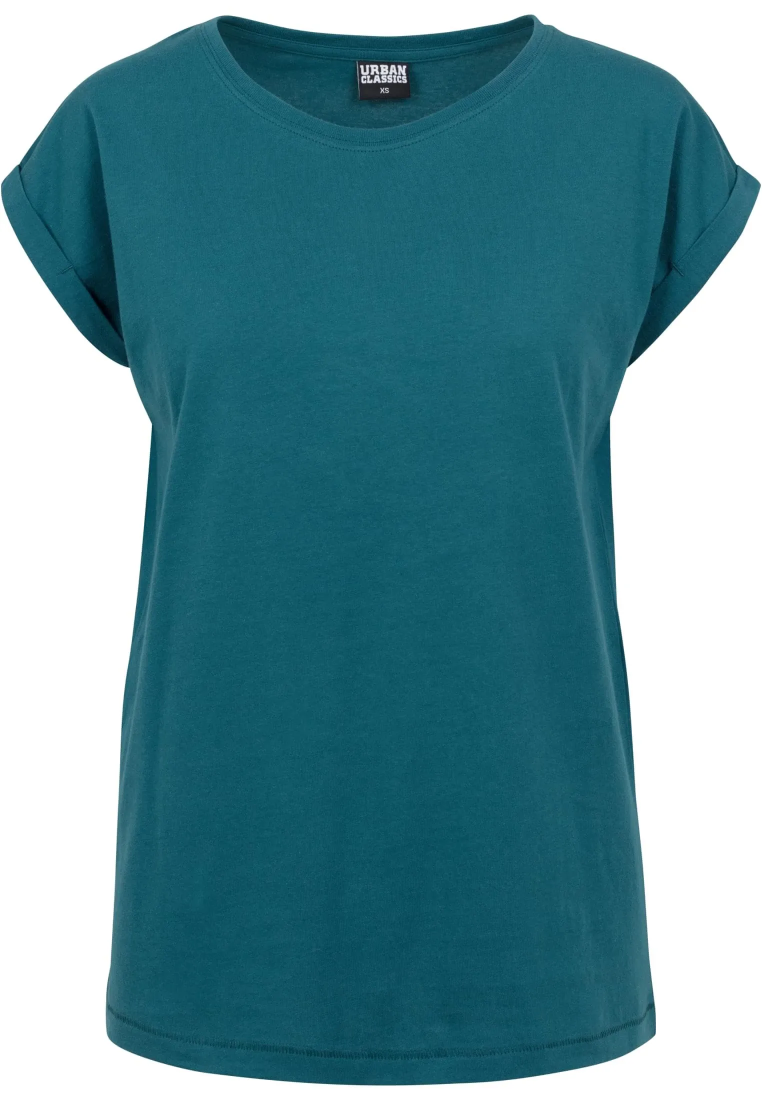 Urban Classics Donna Extended Shoulder Tee, Cotone, Turchese, L - immagine 1