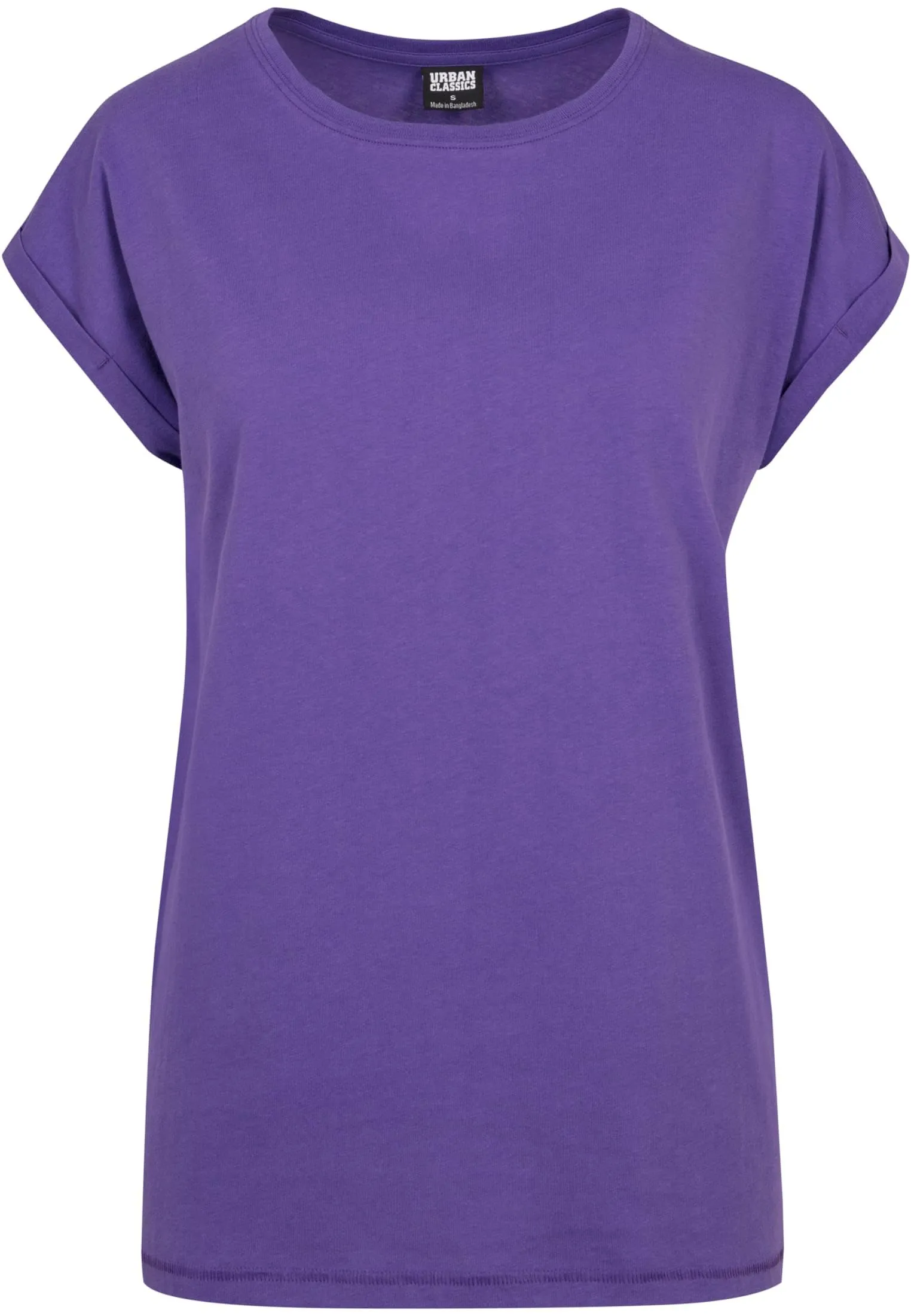 Urban Classics T-shirt da Donna con Manica Arrotolata in Cotone, Rosso Ciliegia, Taglia XXL - immagine 4