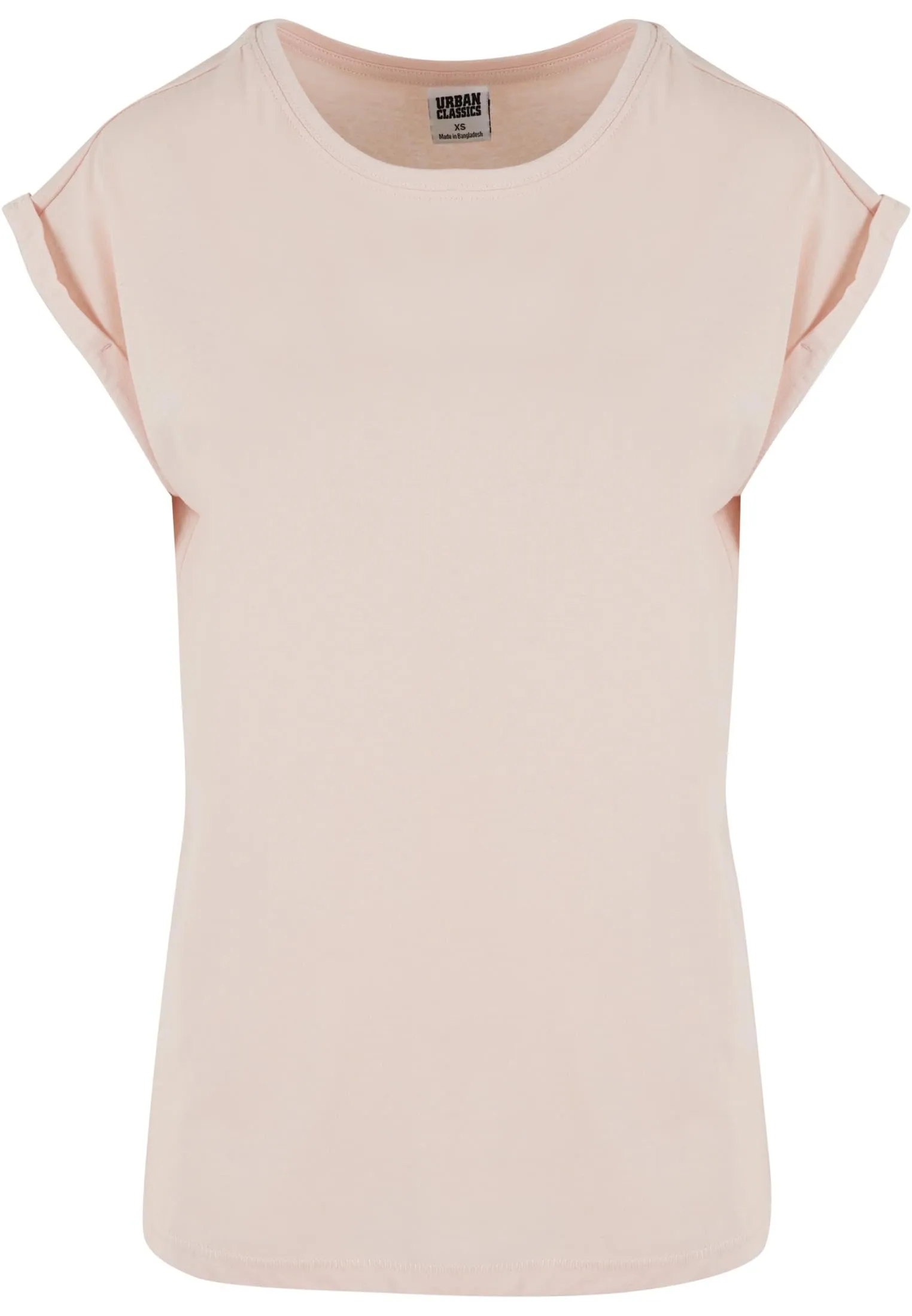 Urban Classics Donna T-shirt in Cotone con Manica Arrotolata, Scollo Rotondo, Rosso Ciliegia, Taglia XXL - immagine 6