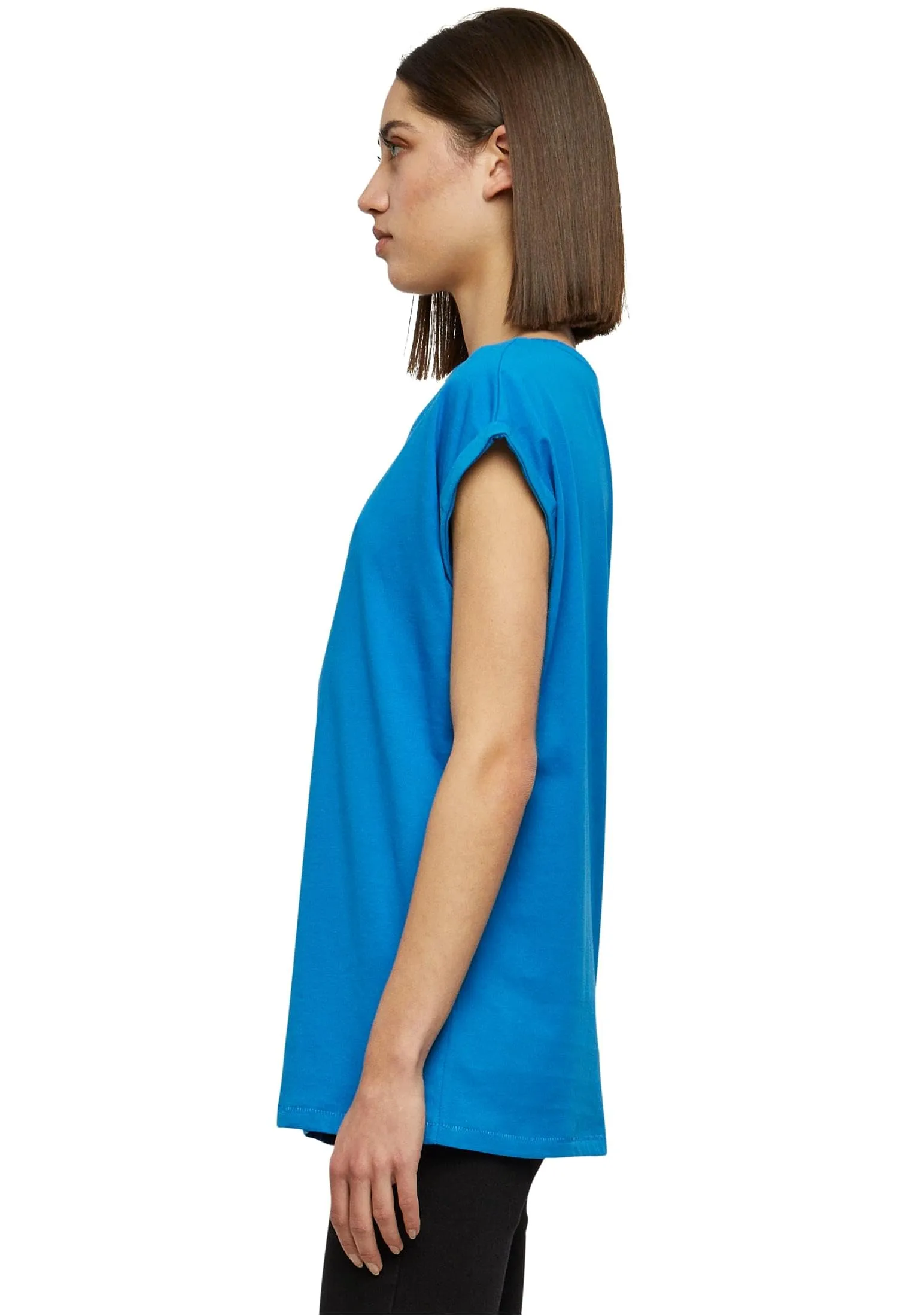 Urban Classics Donna Extended Shoulder Tee TB771 Rosso Ciliegia XXL - immagine 2