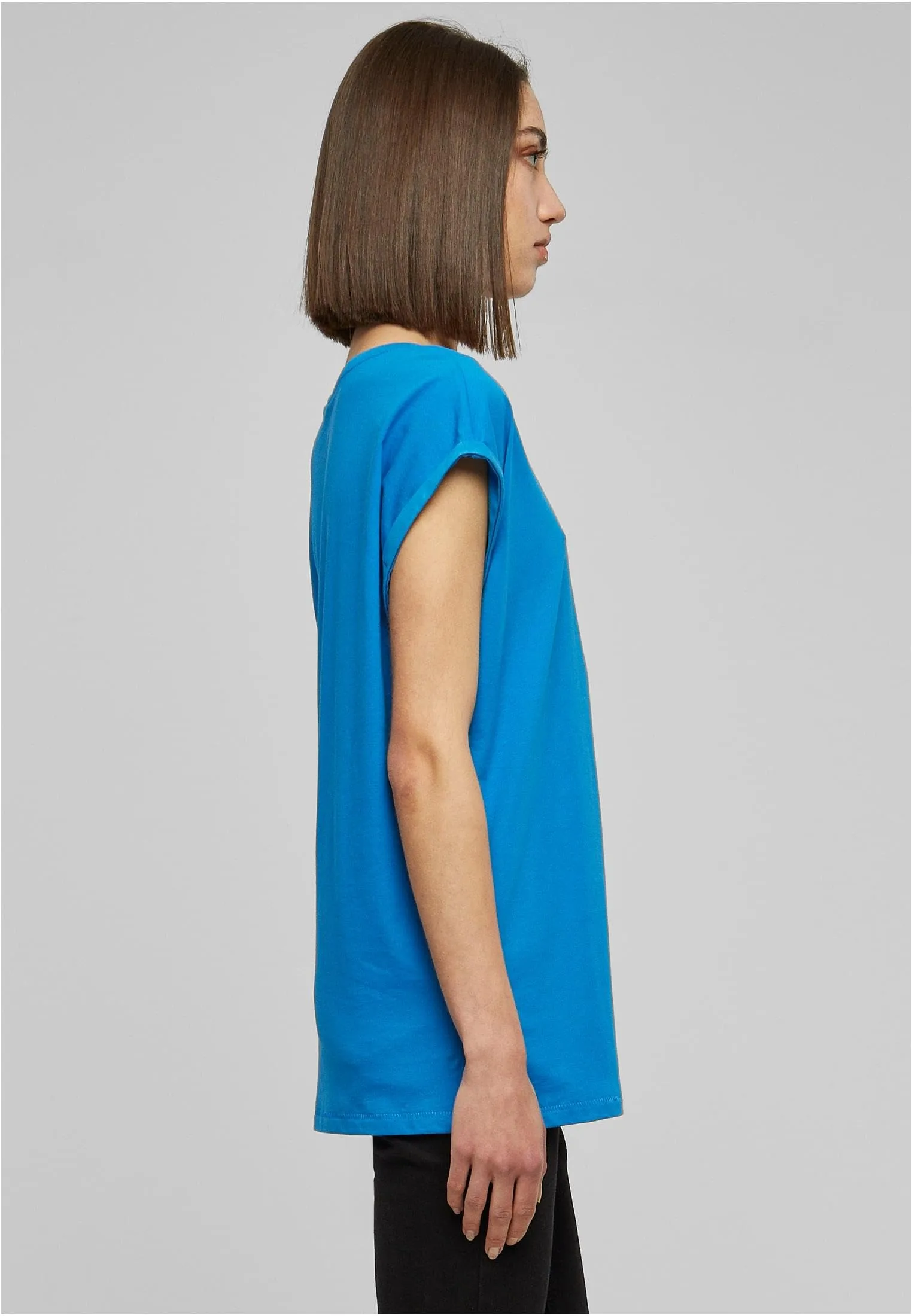 Urban Classics Donna Extended Shoulder Tee TB771 Rosso Ciliegia XXL - immagine 10