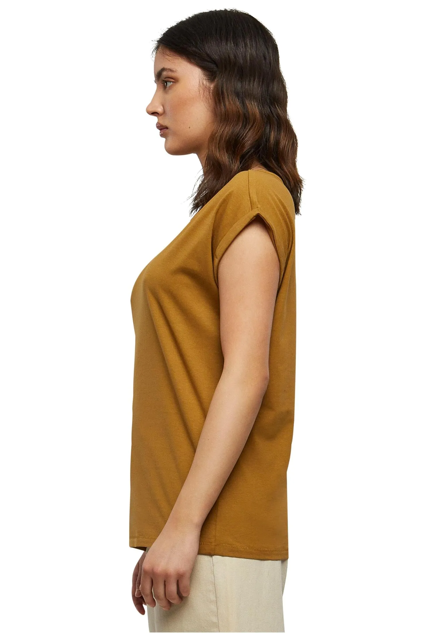 Urban Classics Donna Extended Shoulder Tee TB771 Rosso Ciliegia XXL - immagine 2