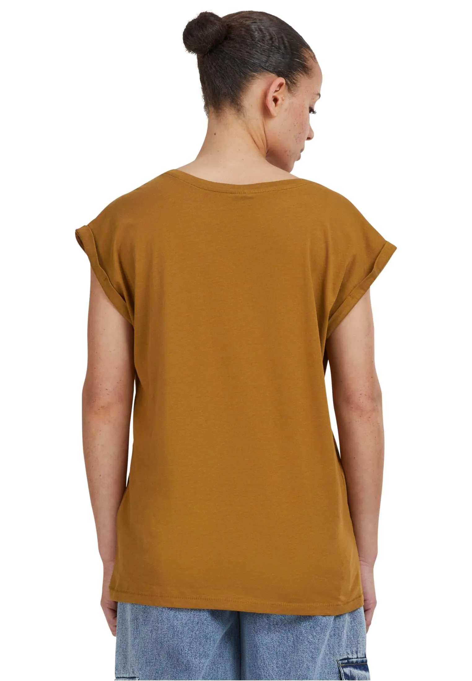 Urban Classics Donna Extended Shoulder Tee TB771 Rosso Ciliegia XXL - immagine 3