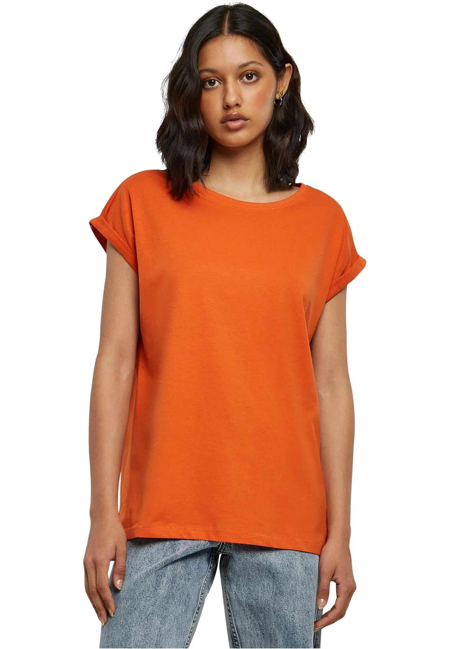 Urban Classics Donna Extended Shoulder Tee Rosso Ciliegia XXL TB771 - immagine 2
