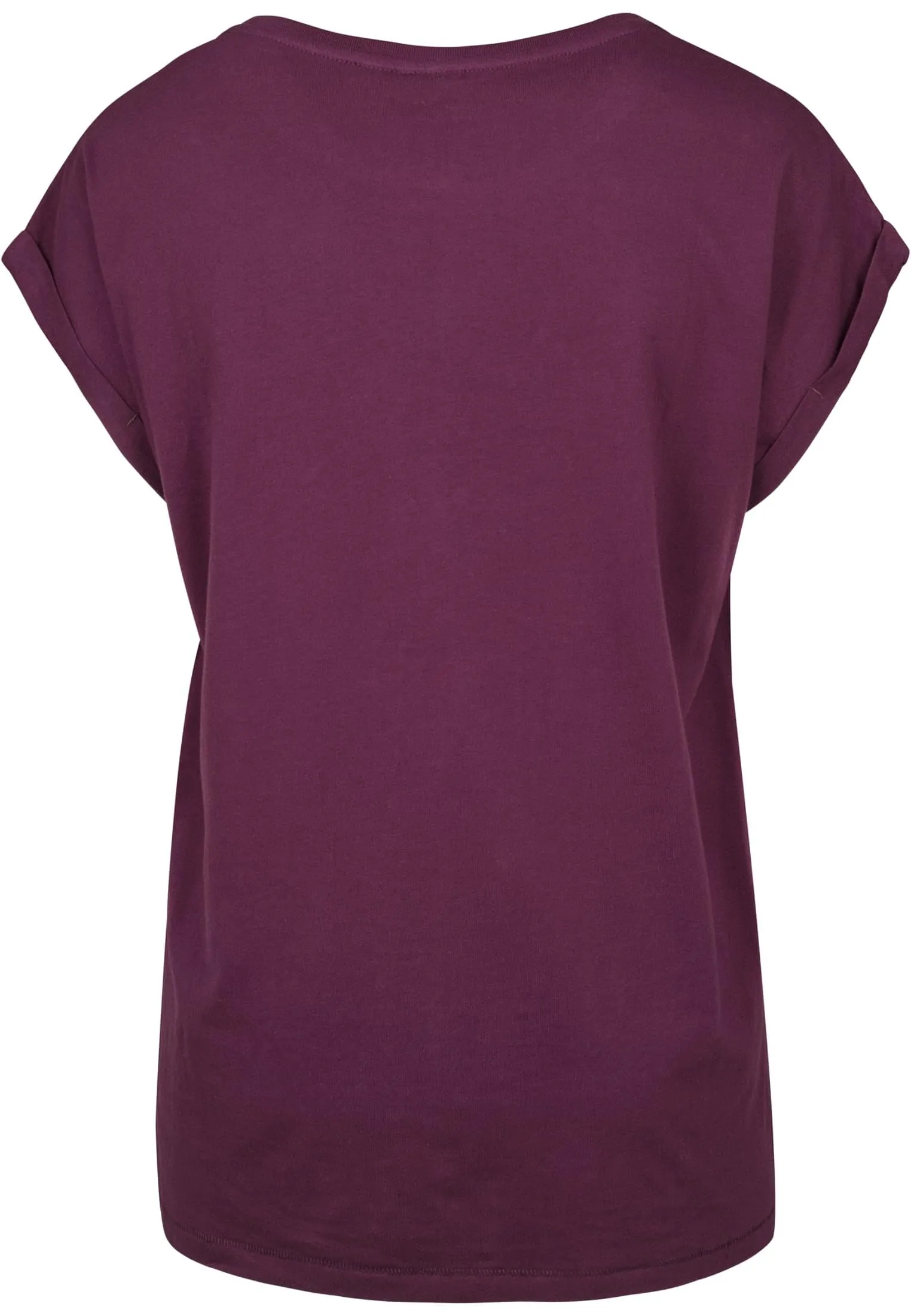 Urban Classics Donna T-shirt Manica Arrotolata in Cotone, Rosso Ciliegia, XXL - immagine 5