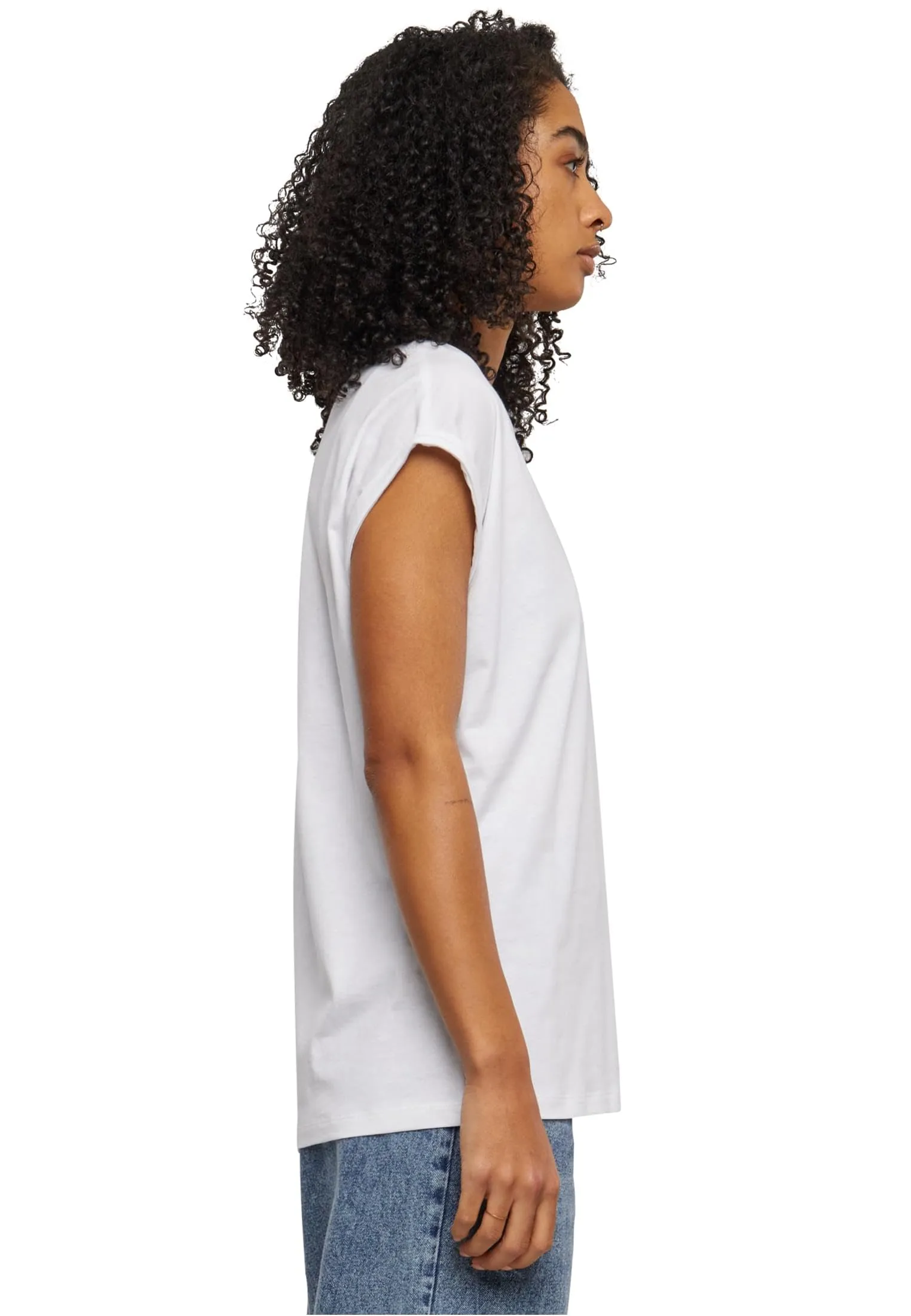 Urban Classics Donna Extended Shoulder Tee TB771 Rosso Ciliegia XXL - immagine 4