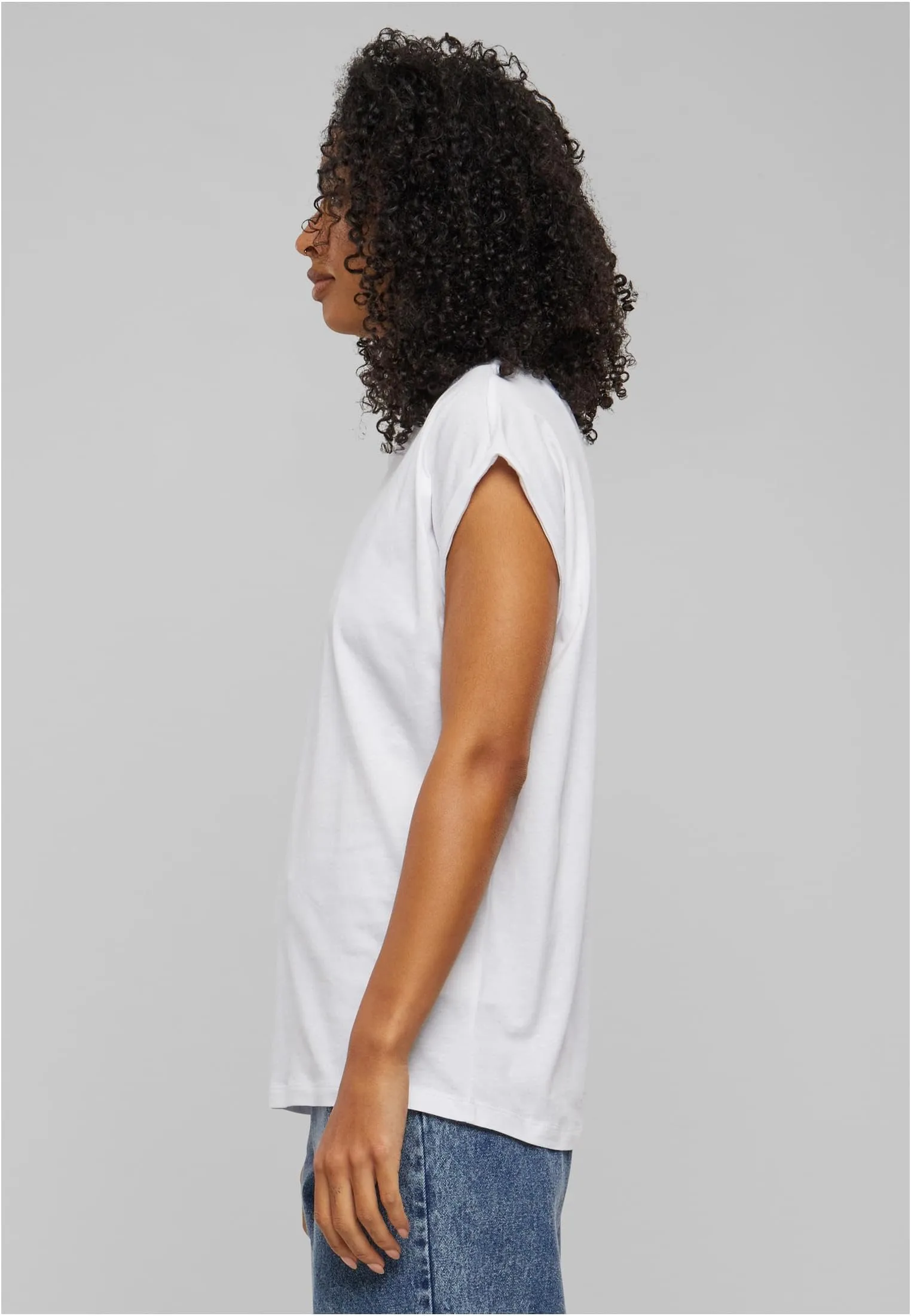 Urban Classics Donna Extended Shoulder Tee TB771 Rosso Ciliegia XXL - immagine 9