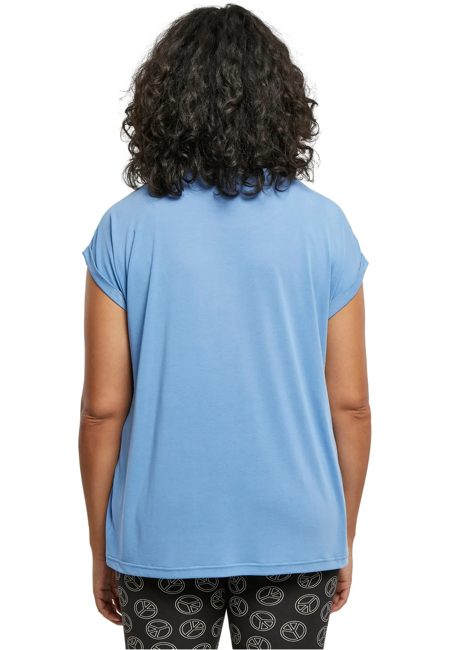 Urban Classics Donna Extended Shoulder Tee in Cotone, Rosso Ciliegia, Taglia XXL - immagine 3
