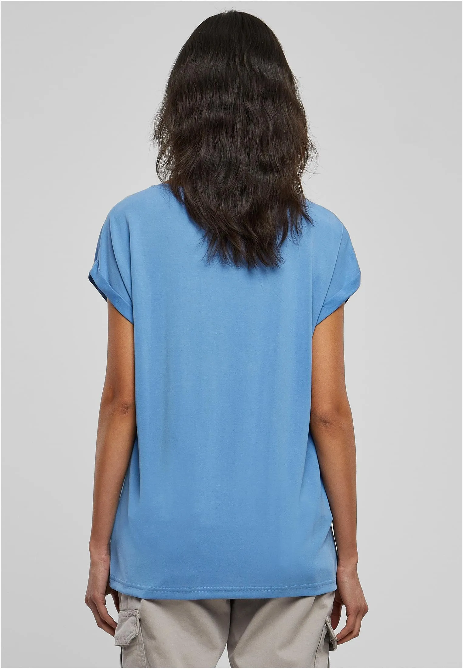 Urban Classics Donna Extended Shoulder Tee in Cotone, Rosso Ciliegia, Taglia XXL - immagine 8