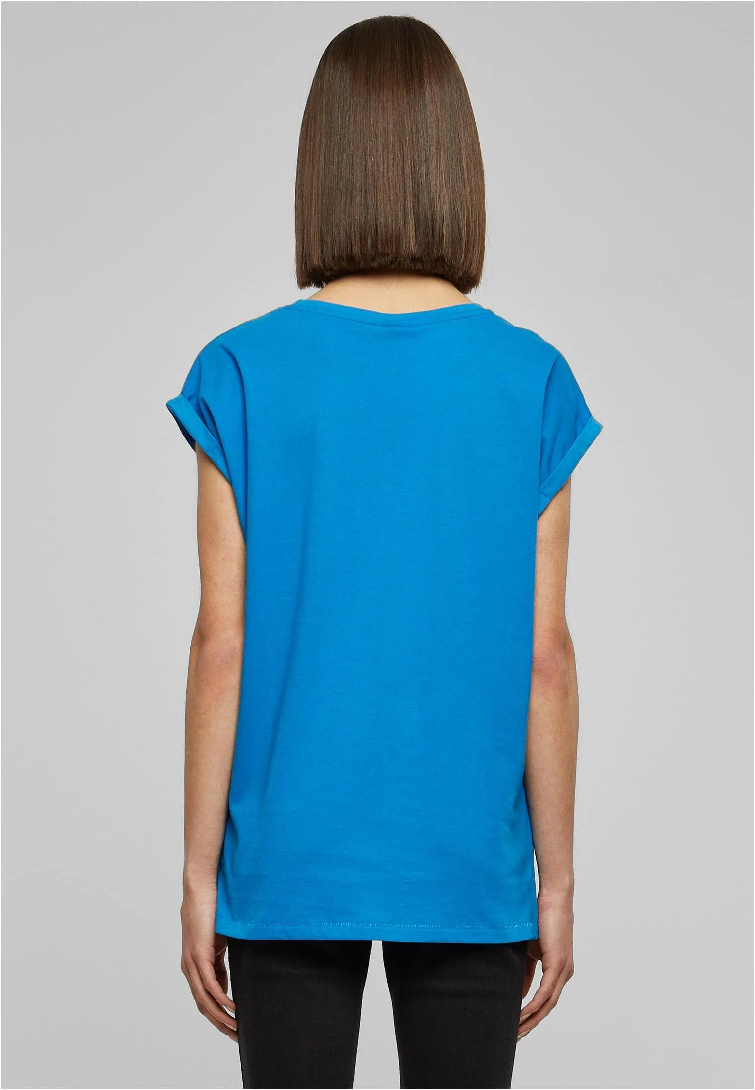 Urban Classics T-shirt da Donna con Manica Arrotolata, Cotone, Blu, XL - immagine 8