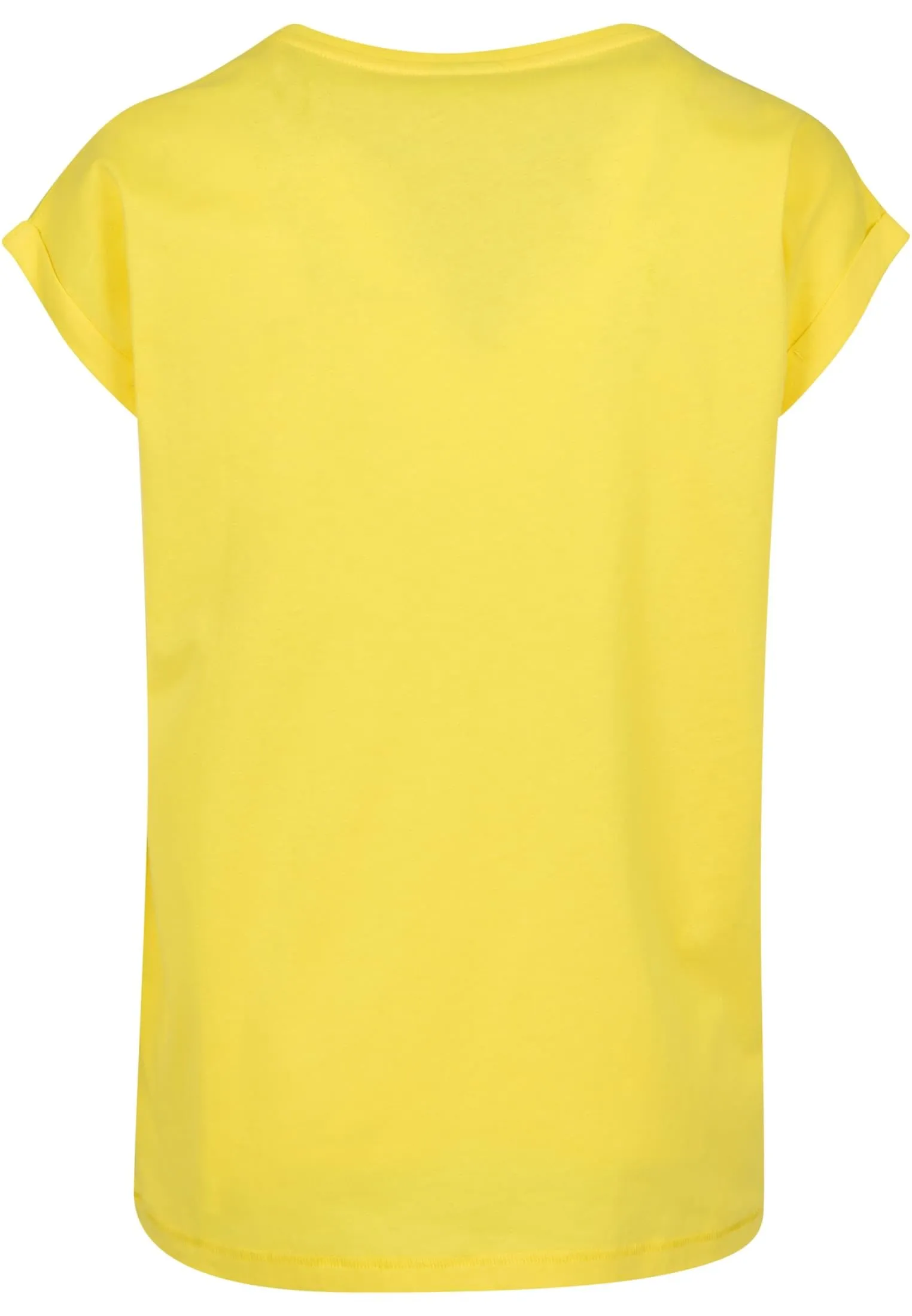 Urban Classics Donna T-shirt in Cotone con Manica Arrotolata e Scollo Rotondo, Rosso Ciliegia, XXL - immagine 5