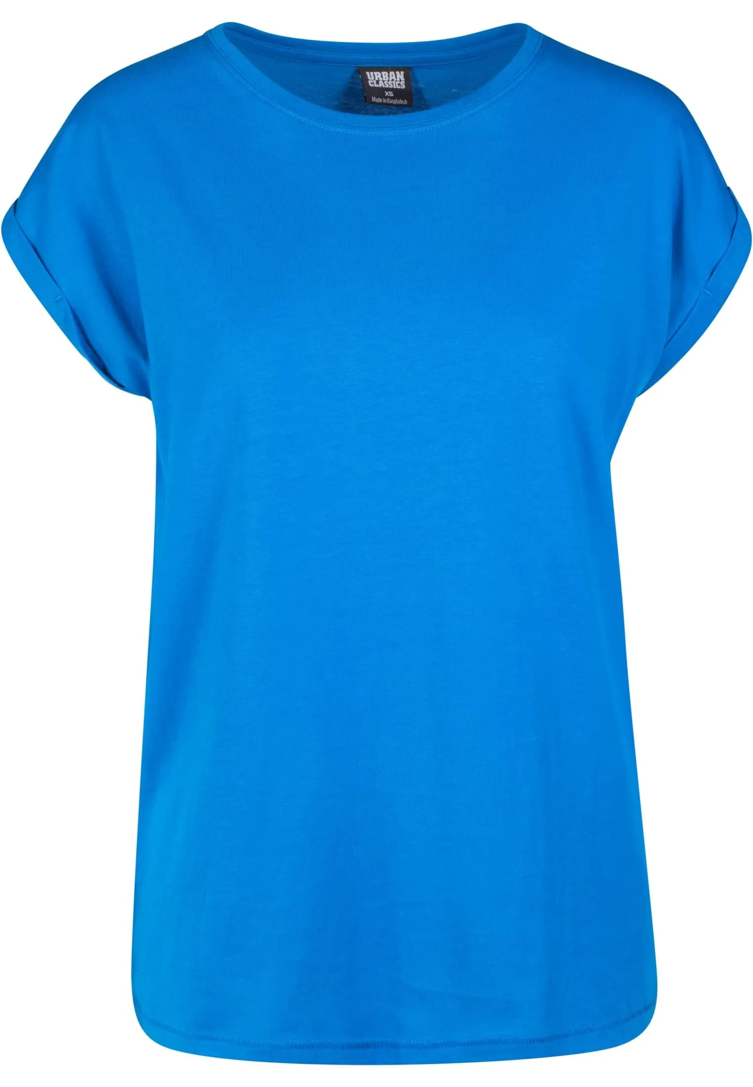 Urban Classics Donna T-Shirt in Cotone con Manica Arrotolata, Rosso Ciliegia, XXL - immagine 6