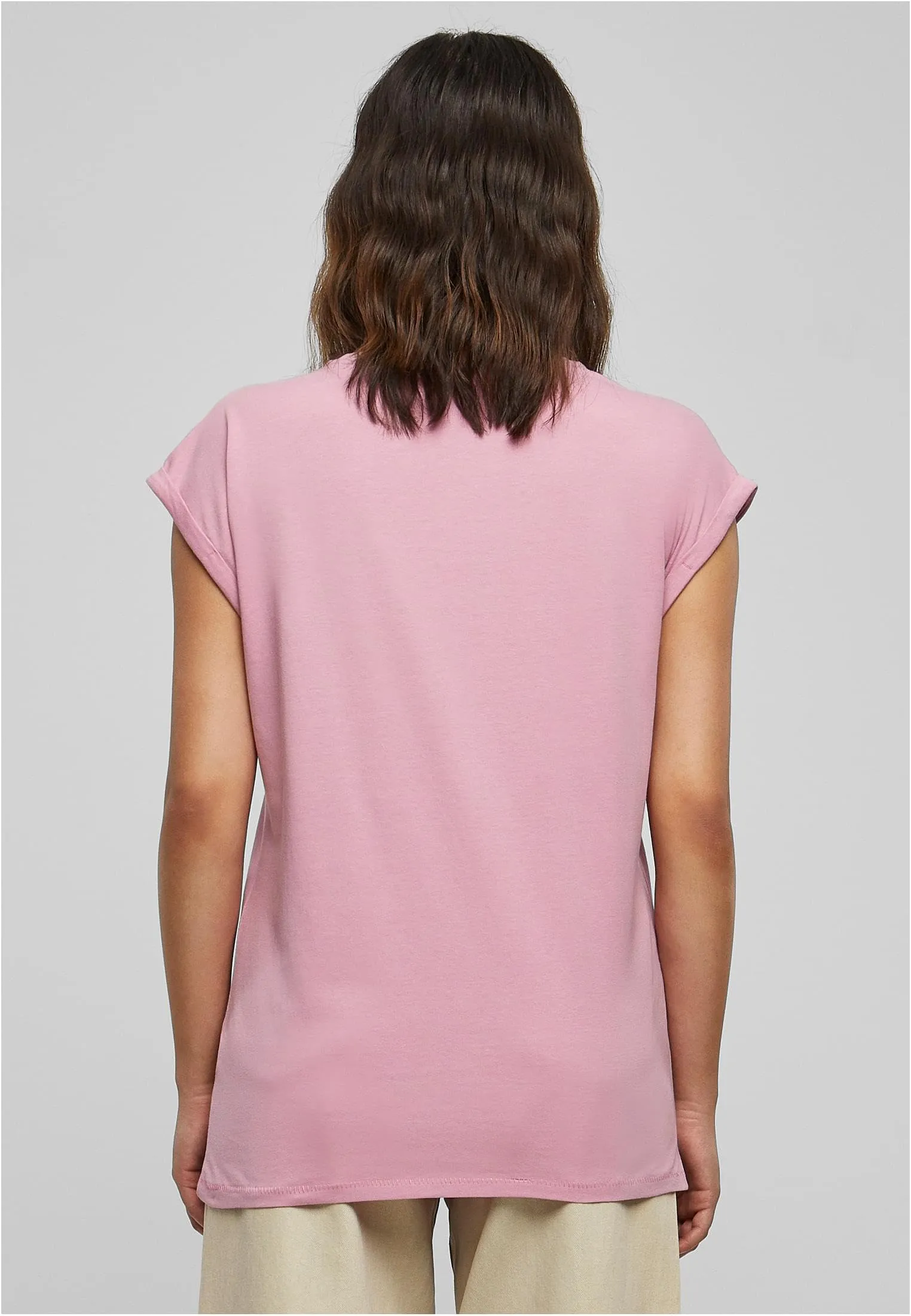 Urban Classics T-shirt da Donna con Manica Arrotolata in Cotone, Rosso Ciliegia, Taglia XXL - immagine 6