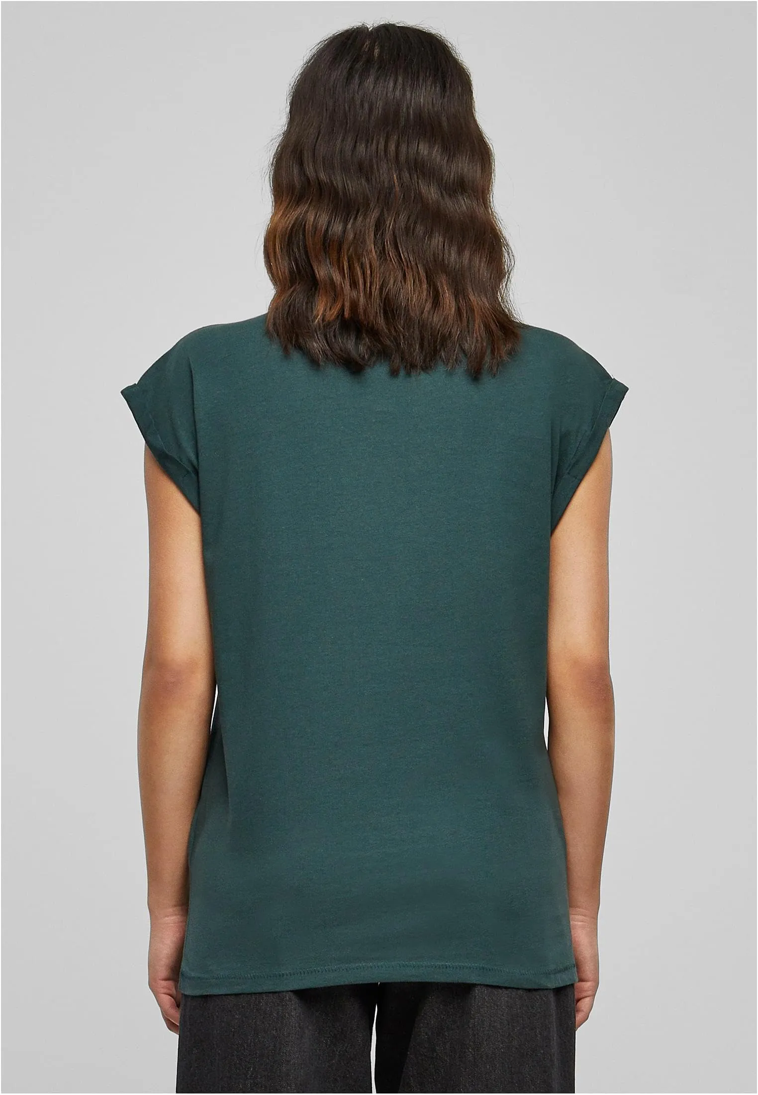 Urban Classics T-Shirt da Donna con Manica Arrotolata in Cotone, Rosso Ciliegia, Taglia XXL - immagine 8