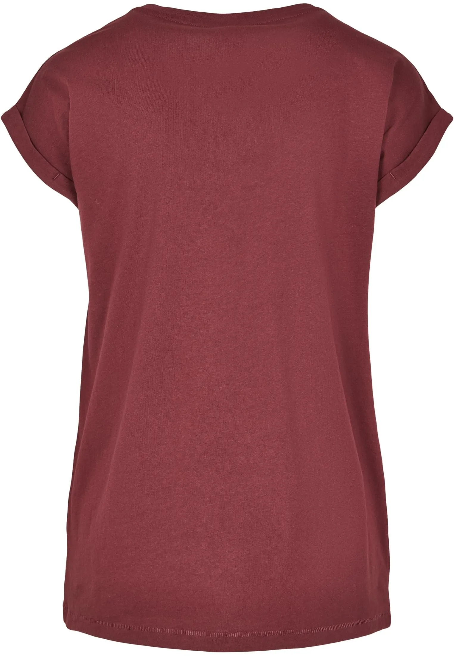 Urban Classics T-Shirt da Donna con Manica Arrotolata, Cotone, Rosso Ciliegia, XXL - immagine 7