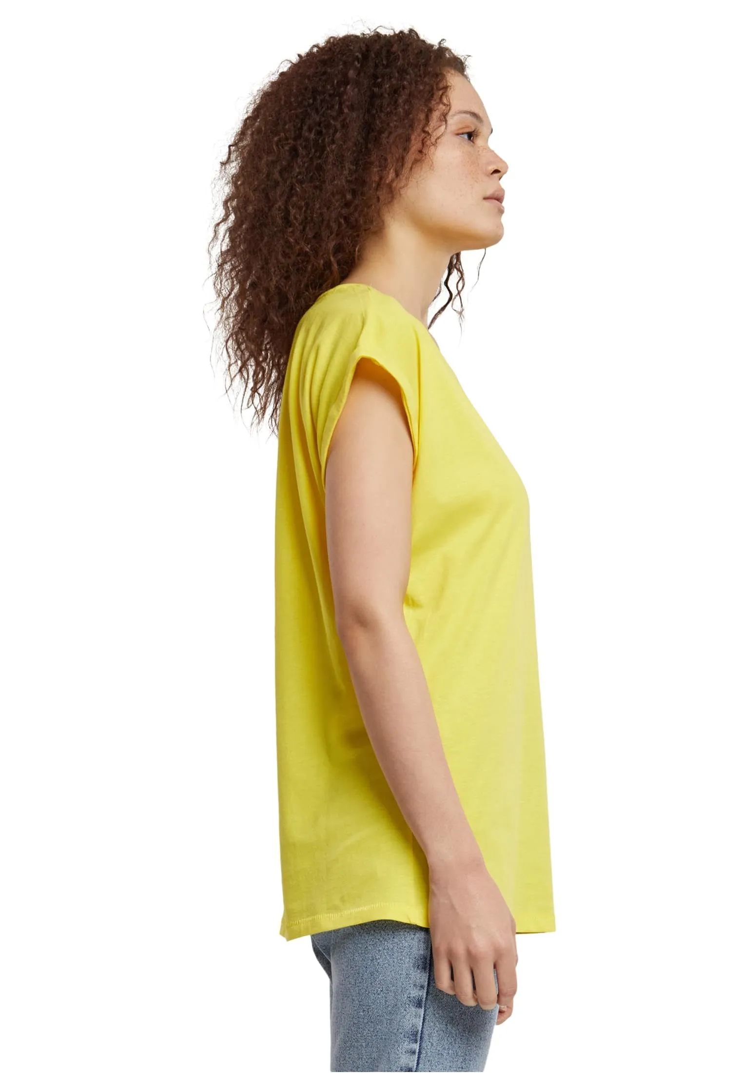 Urban Classics T-shirt da Donna con Manica Arrotolata, Cotone, Rosso Ciliegia, Taglia XXL - immagine 4