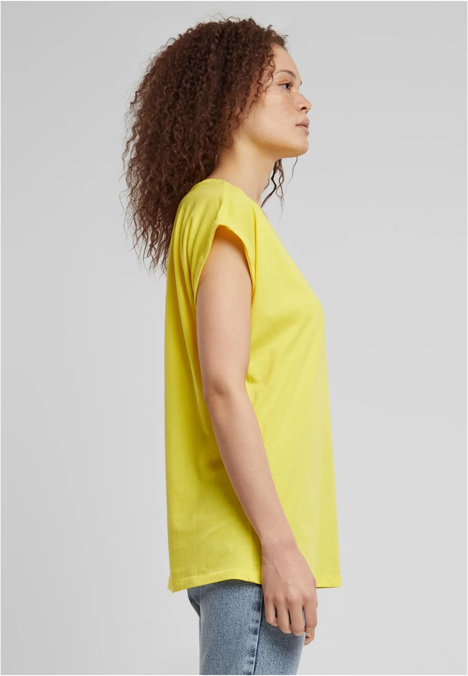 Urban Classics T-shirt da Donna con Manica Arrotolata in Cotone, Rosso Ciliegia, Taglia XXL - immagine 10