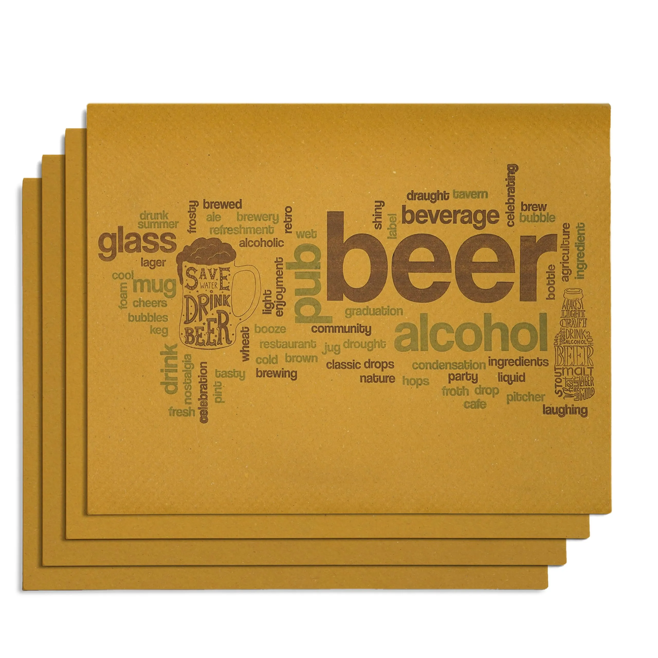 GIORDANO Cart Tovagliette in Carta Paglia Goffrata Stile Beer, 250 Pezzi - immagine 2