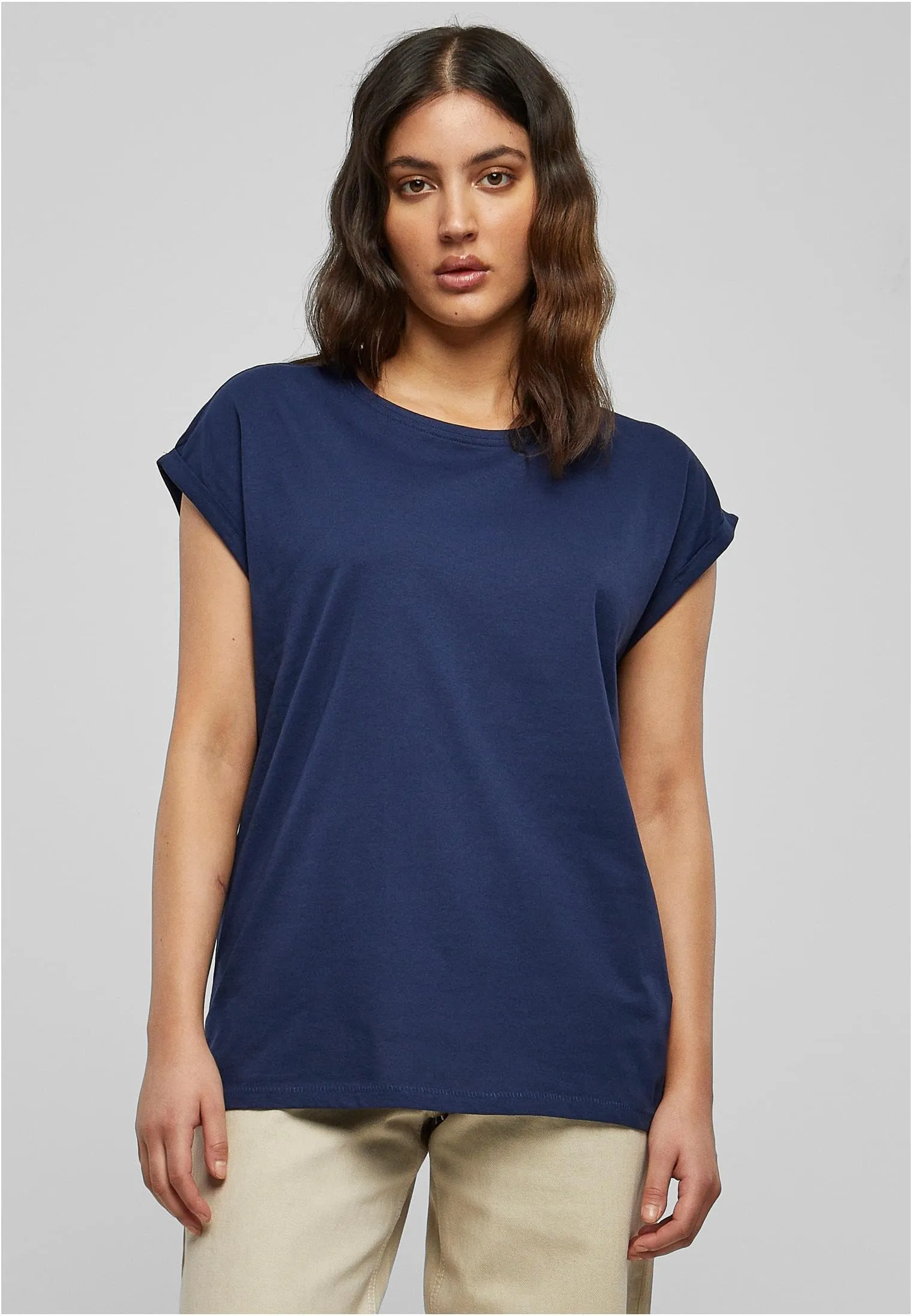 Urban Classics Maglietta da donna con spalle estese, Navy, XXL - immagine 3