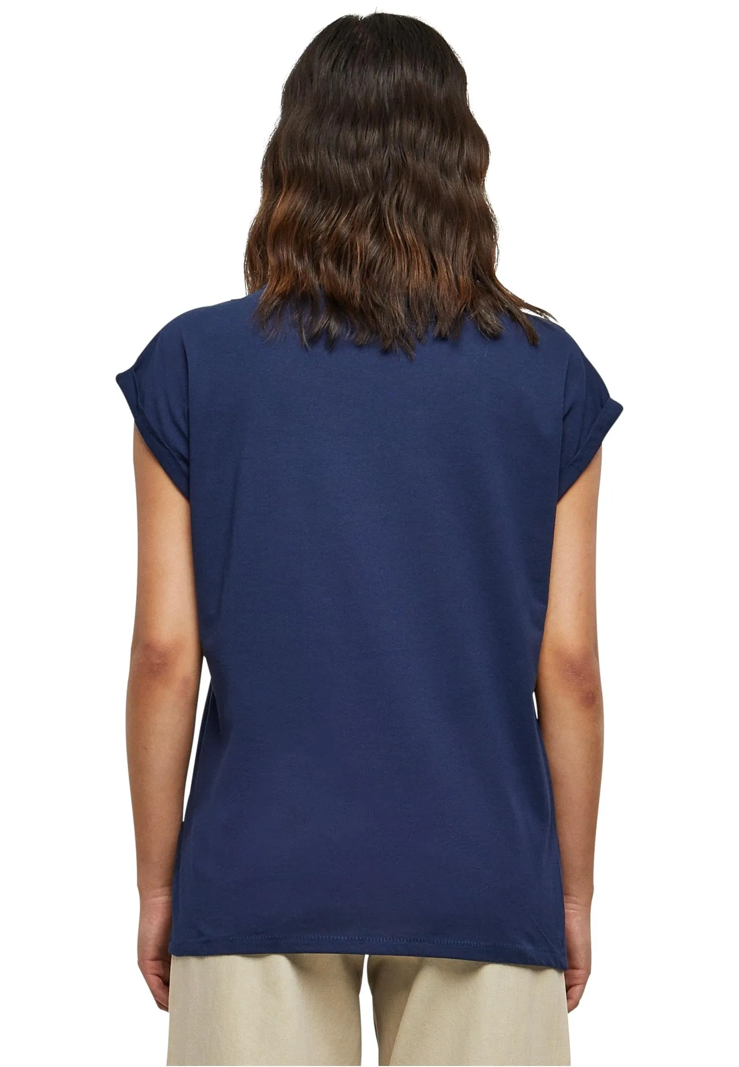 Urban Classics T-shirt da Donna con Manica Arrotolata in Cotone, Rosso Ciliegia, XXL - immagine 3