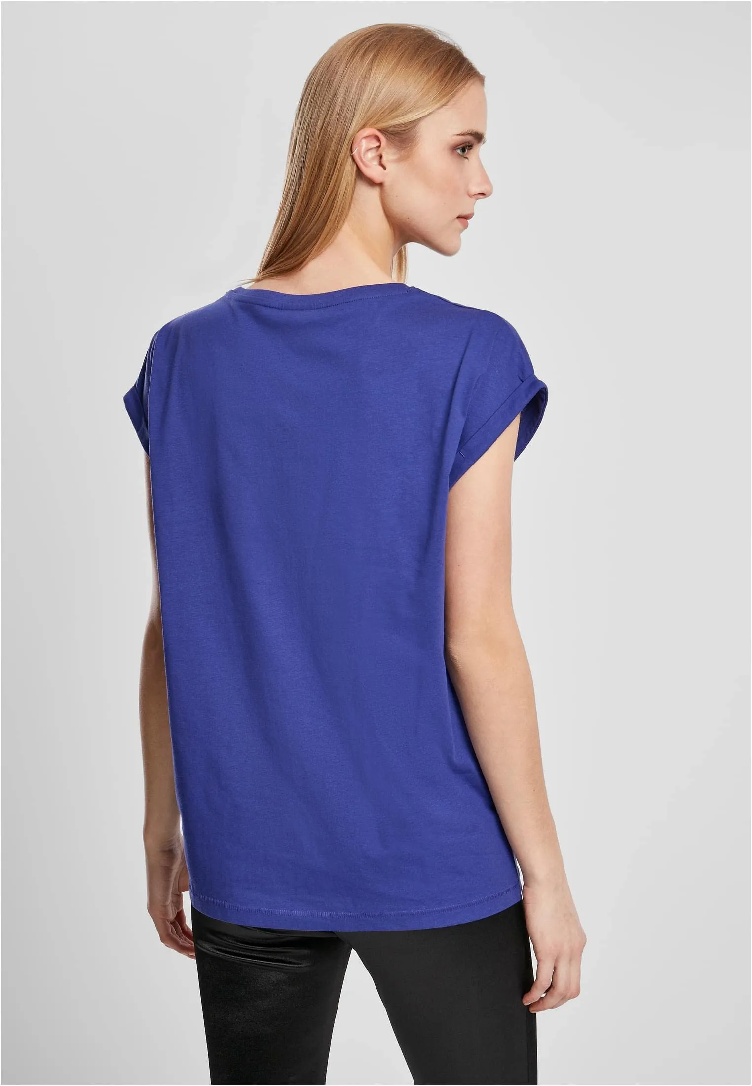 Urban Classics T-shirt da Donna con Maniche Arrotolate in Cotone, Rosso Ciliegia, XXL - immagine 6