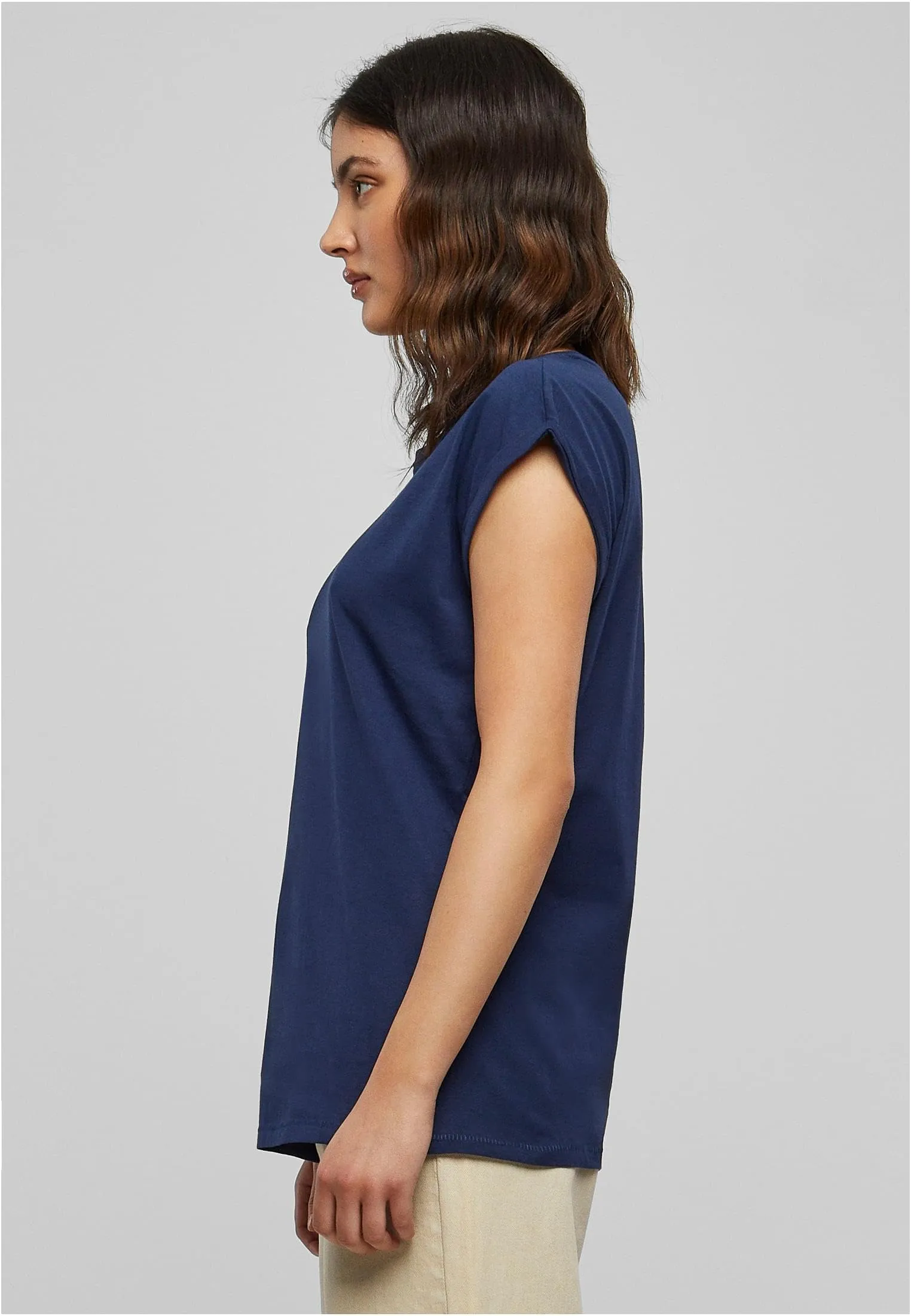 Urban Classics T-shirt da Donna con Manica Arrotolata, Cotone, Rosso Ciliegia, Taglia XXL - immagine 7