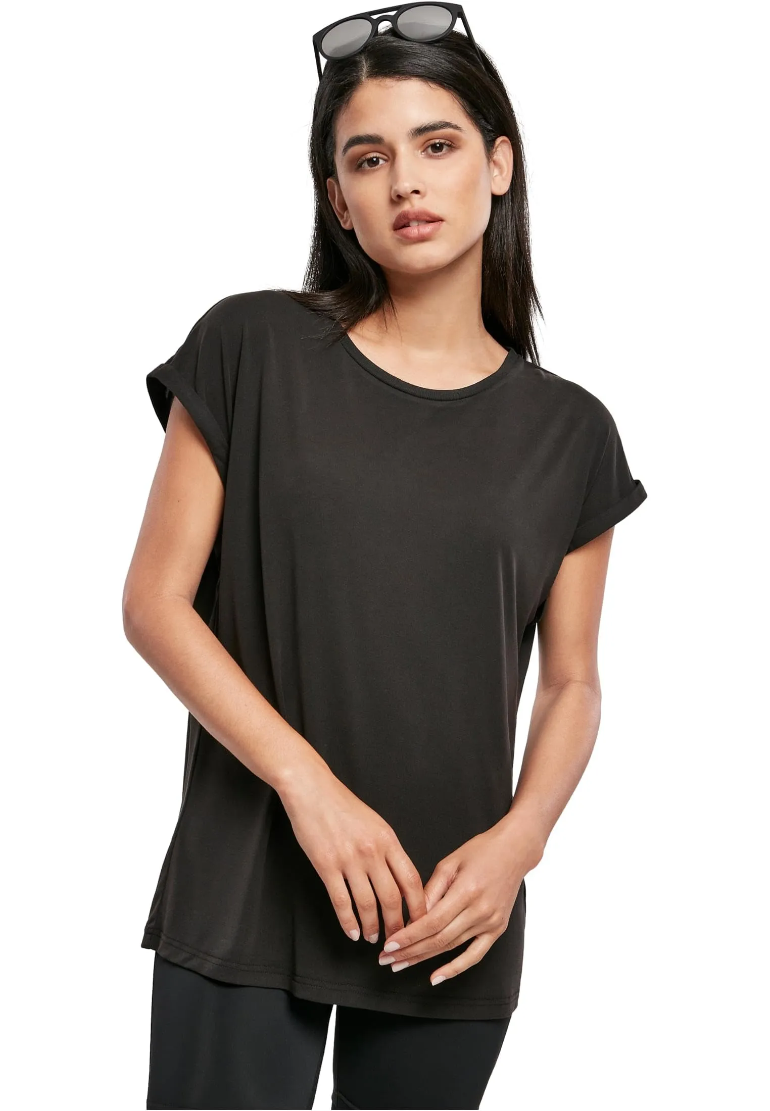 Urban Classics Maglietta Donna a Maniche Corte Oblique TB4092 - immagine 1