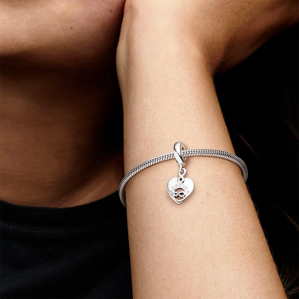 Pandora Icons Pendente Friends e Cuore con Infinito in Argento Sterling e Zirconia Cubica trasparente - immagine 7